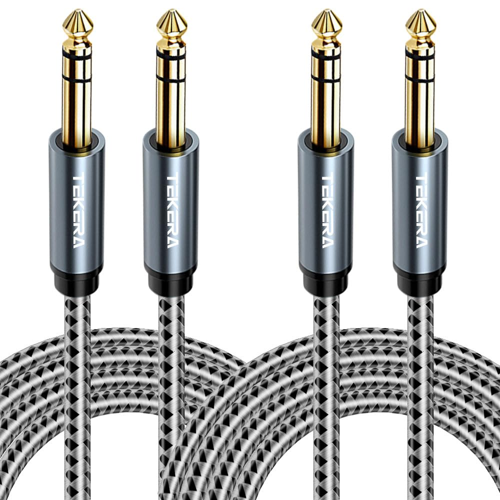 TEKERA Guitar Cable, 2-Pack Balance 6.35Mm TRS 1/4 Inch Cable, Stereo Quarter Inch TRS Male Cable (3.3FT/1M) image number 1