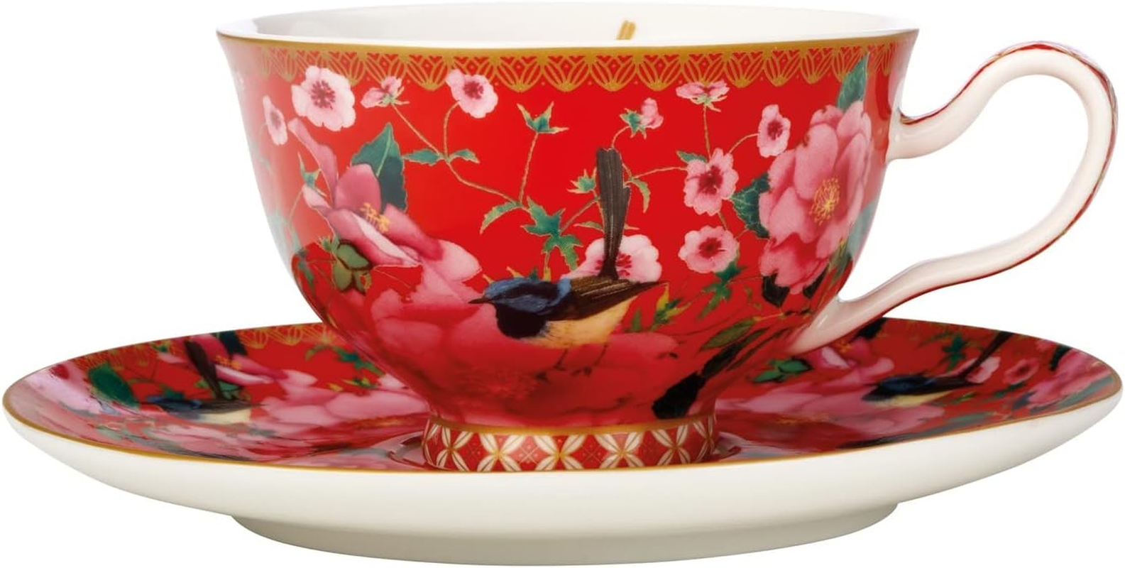 Maxwell & Williams Teas & C'S Silk Road Footed Cup & Saucer 200ML Aqua Gift Boxed