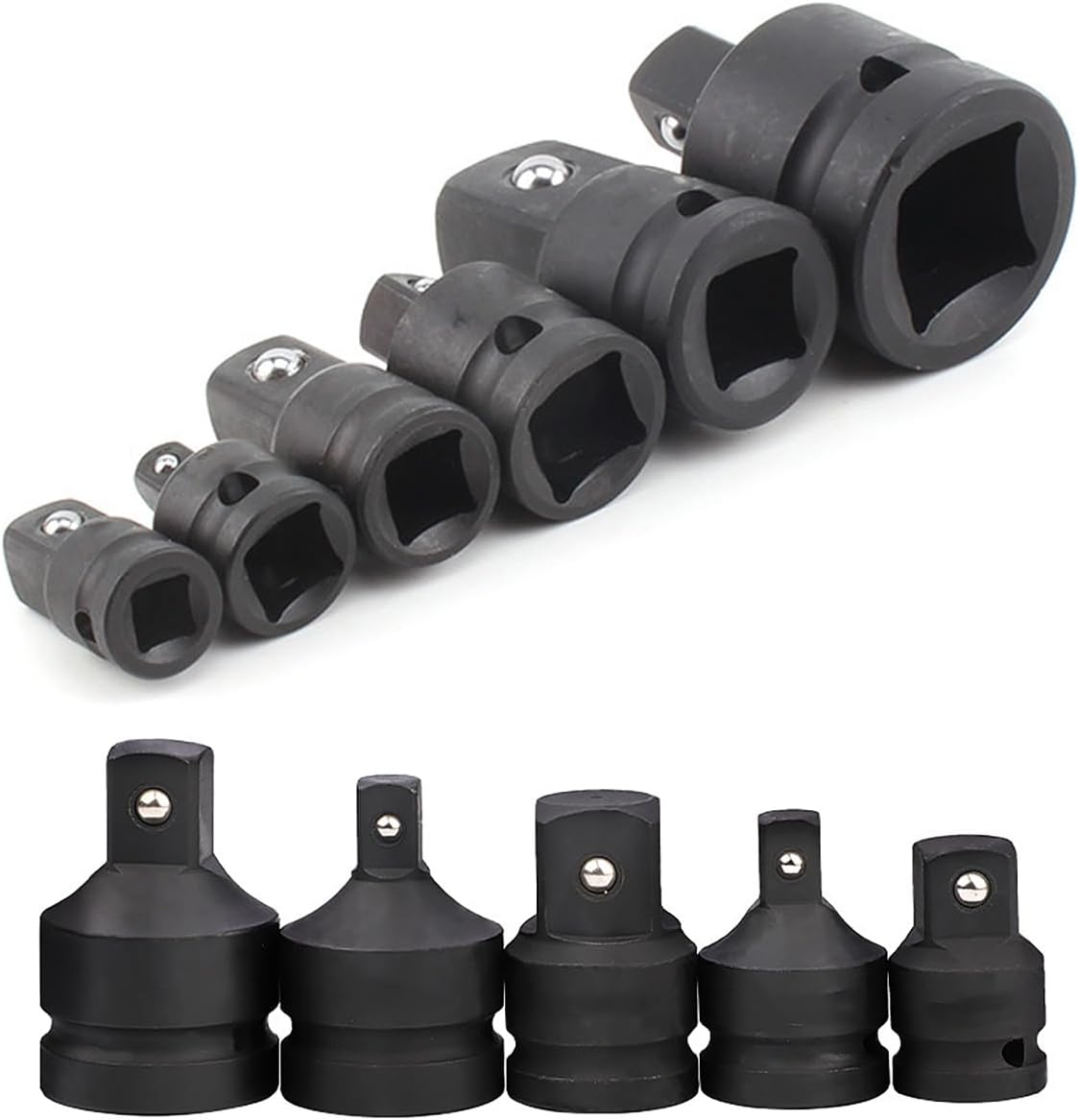 SENRISE Impact Adaptor 1" to 1/2" Air Impact Sleeve Drive Pneumatic Reducer Converter Impact Tool for Impact Driver Conversions, Ratchet Wrenches (Pack of 1) image number 3