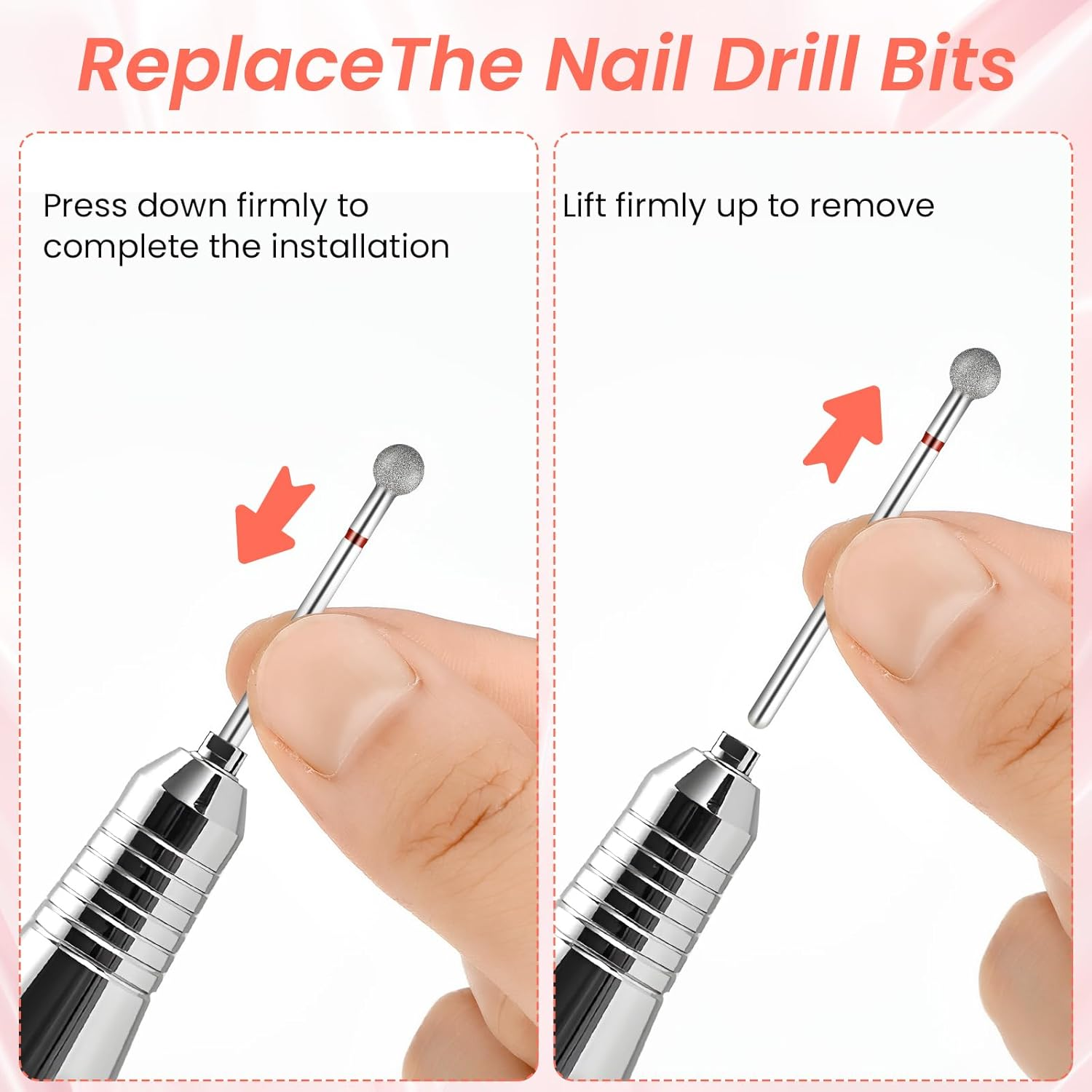 6 Pcs Nail Drill Bits Ball Bit Nail Drill Cuticle Bit for Nail Drill 3/32'' Cleaning Nail Bits Professional Cuticle Drill Bits for Acrylic Manicure Pedicure Cuticle Gel Polishing image number 2