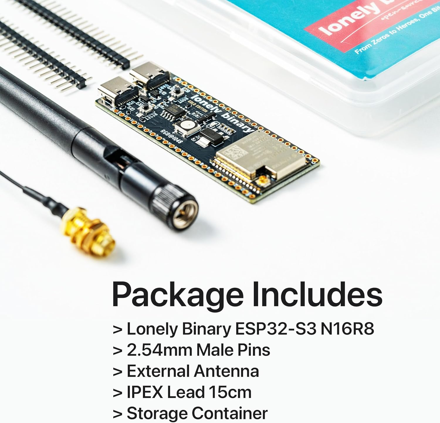 ESP32-S3 Gold Edition Dev Board: 16MB Flash, 8MB PSRAM, IPEX Antenna, Dual Type-C, Lead-Free &ndash; Compatible with Arduino, Micropython & ESP-IDF N16R8 (16MB +Antenna) image number 6