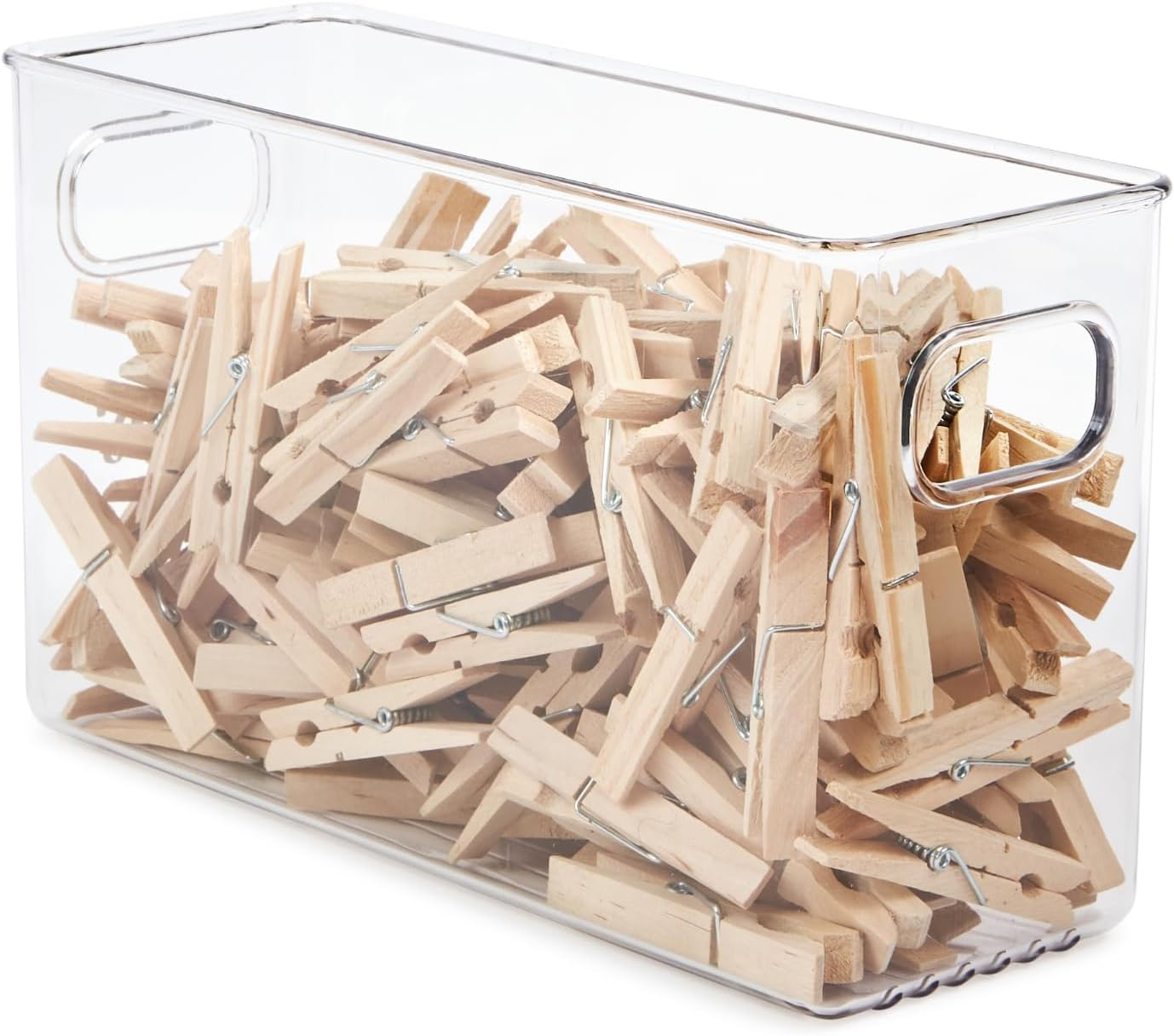 Laundry Storage & Organisation Set &ndash; 7 Piece Clear Plastic Storage Tubs and First Aid Caddy with Handles, Durable Bpa-Free Organisers for Laundry, Bathroom, Kitchen and Home image number 1