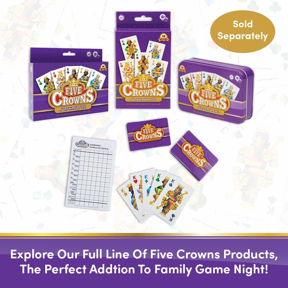 SET Enterprises Five Crowns Card Game, Purple (4001) image number 1