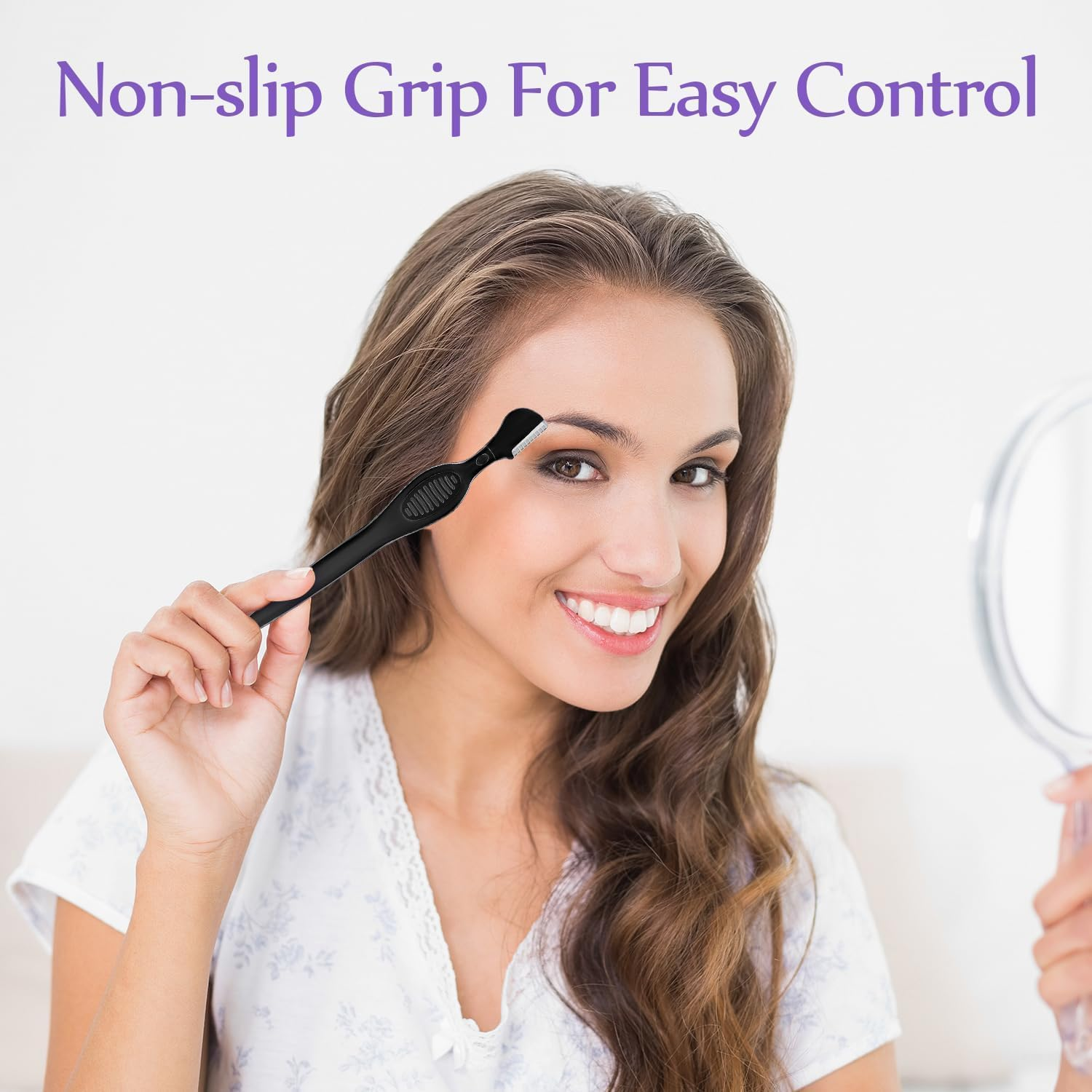 20 Pcs Eyebrow Razor Eyebrow Shaver Facial Razor Multipurpose Face Trimmers with Precision Cover for Makeup Care Tools(Black) image number 2