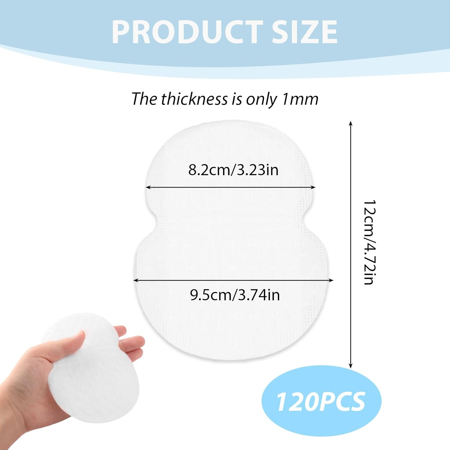 120 Pcs Underarm Sweat Pads, Armpit Sweat Absorbing Patch, Sweat Shields Breathable for Women Men Daily Use Prevent Underarm Stains Deodorant Protectors for Clothing Freshness image number 6