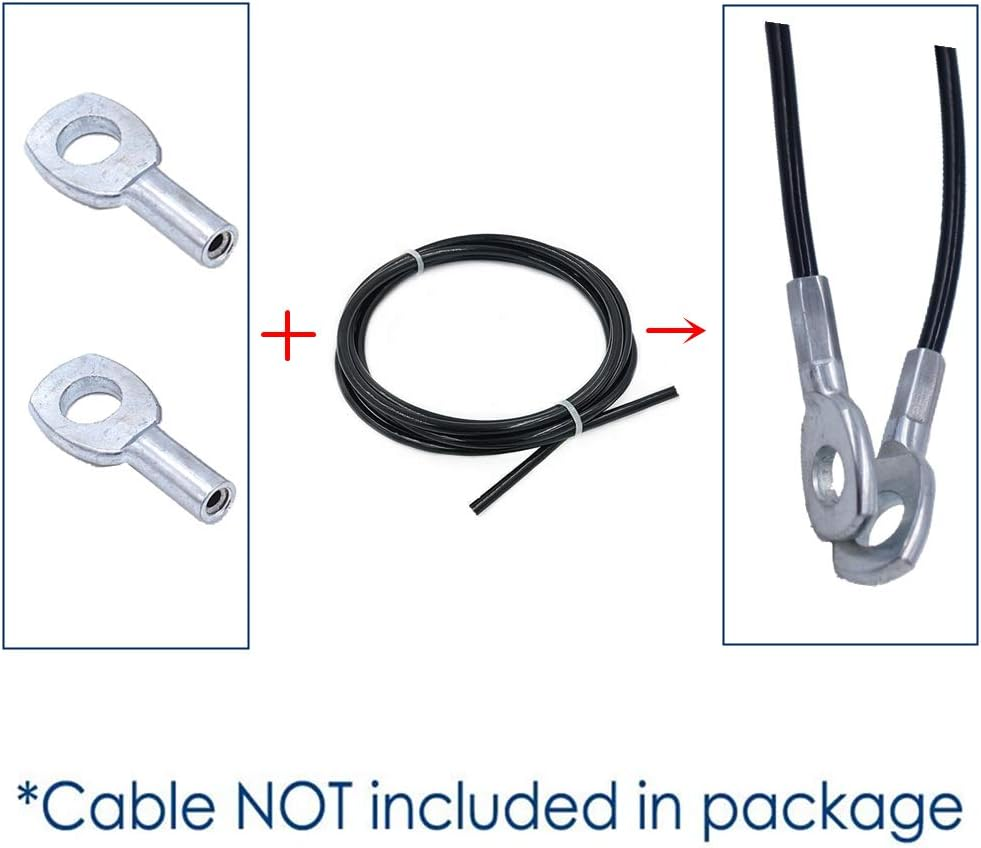 J Bryant Gym Machine Accessories for 5Mm/6Mm Cable Ball Stopper Interface Port Components Fitness Equipment Wire Rope Port Joint Replacement Parts for Home Gym Machine Use - 10In Extension Cable (2Pcs) image number 3