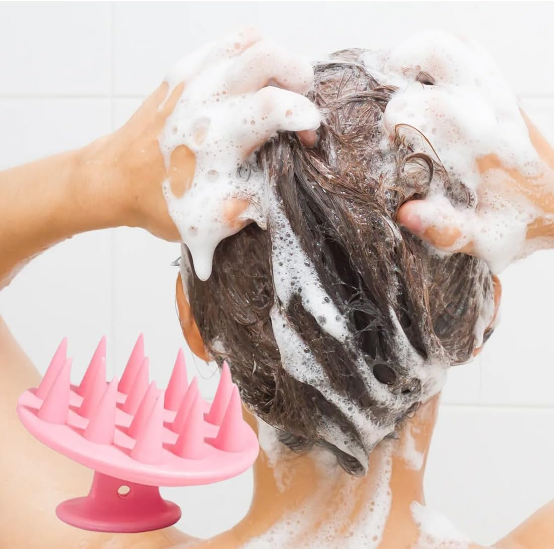 LQIOACU Pack of 2 Scalp Massage Brush, Scalp Massager, Head Massage Brush, Shampoo Brush for Exfoliating and Head Massage