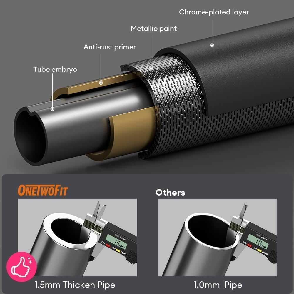 Doorway Pull up Bar, 1-Sec Stretching Door Frame Chin up Bar No Screw Adjustable Width Strength Training Pull up Bars, Max Load 440Lbs Horizontal Exercise Bar for Home Gym Upper Body Workout image number 5