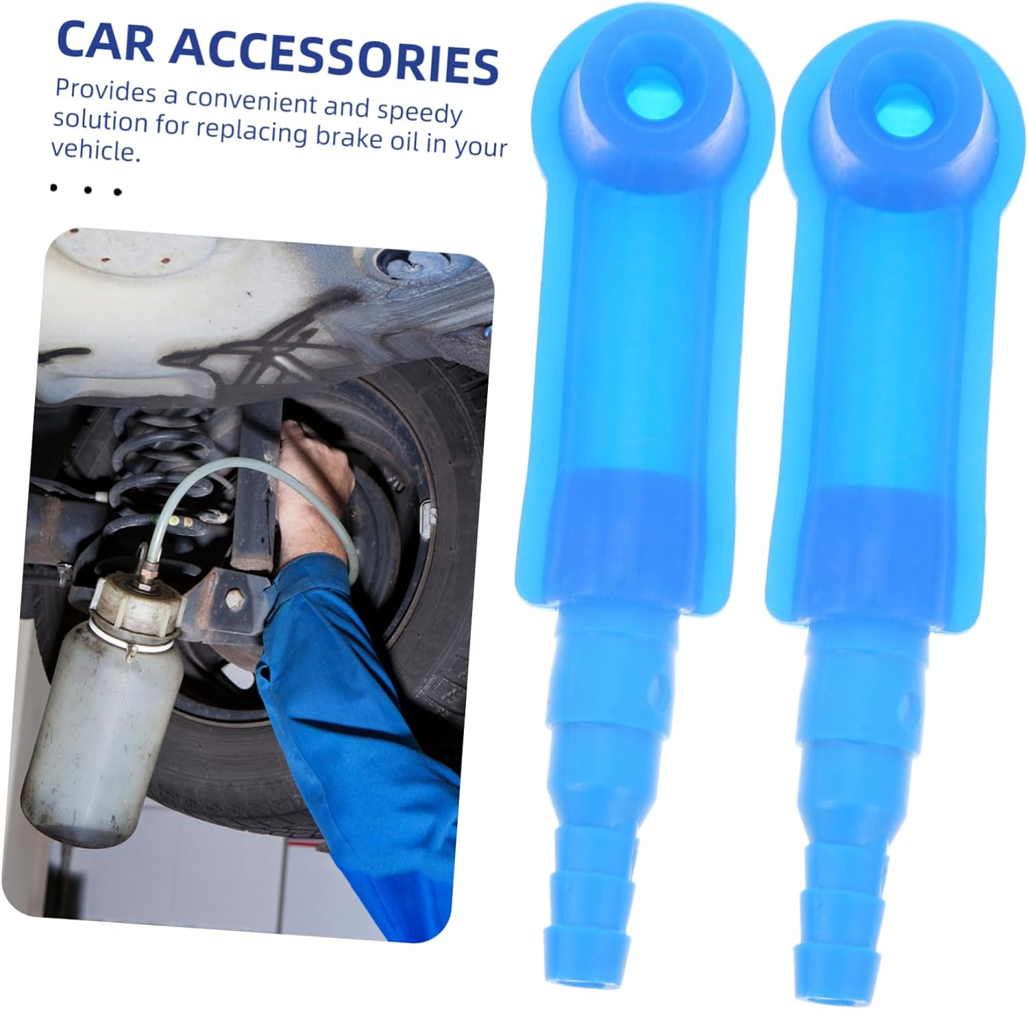 SWOOMEY 5Pcs Brake Fluid Bleeder Connector for Automotive Vehicles Sturdy Plastic Easy Installation image number 5