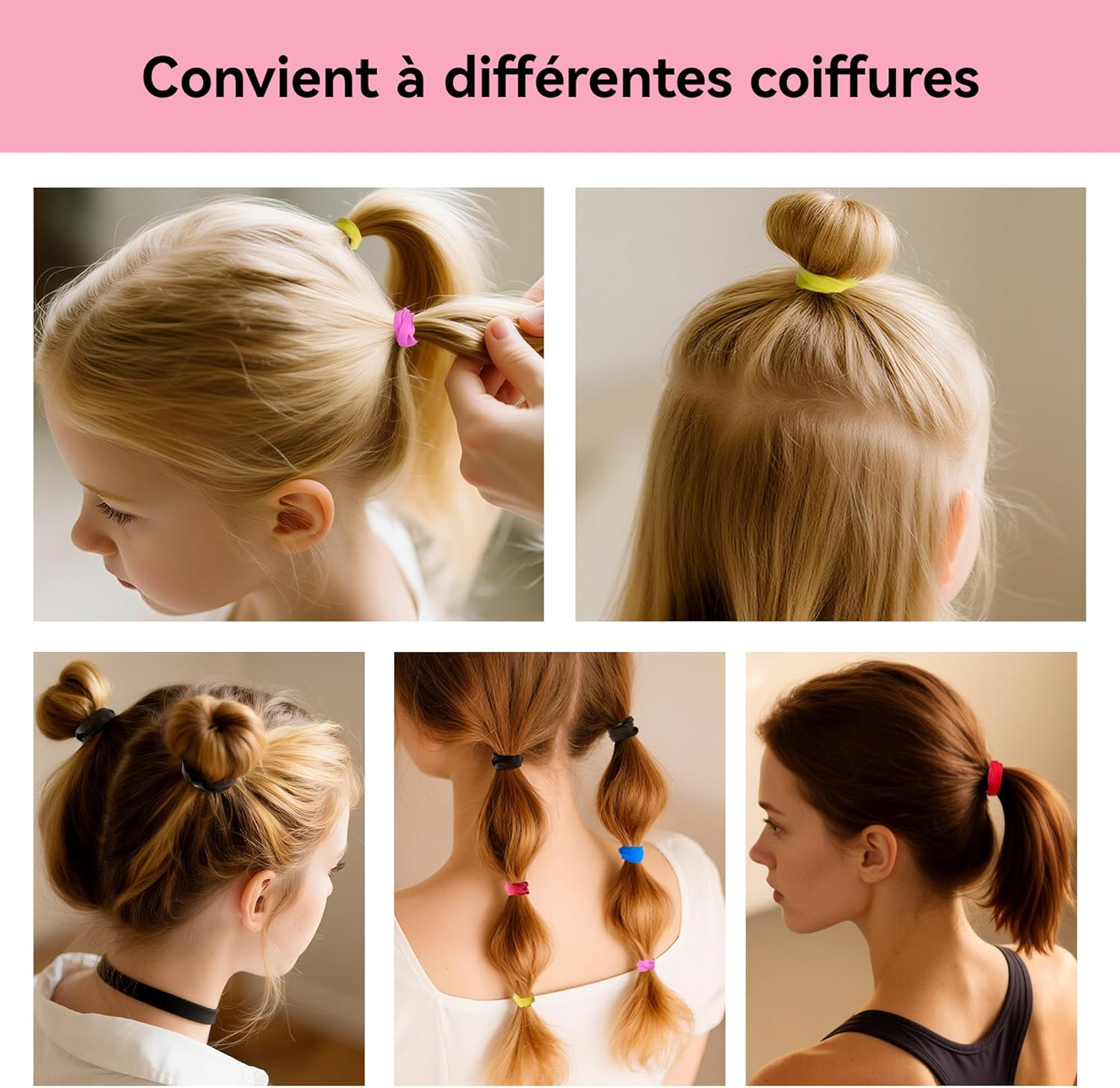 1000 Pieces Elastic Hair Bobbles Mini Hair Ties Small Colorful Rubber Bands Hair Bobbles for Girls Braids and Hairstyles DIY Hairstyle Accessories image number 1