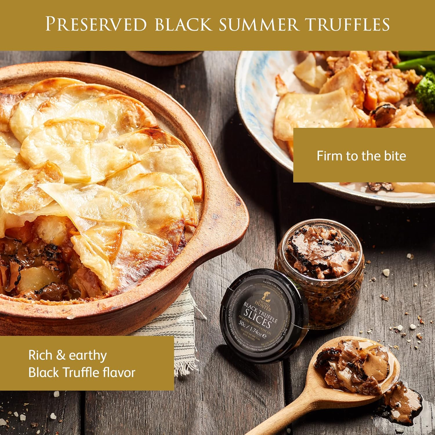 Trufflehunter - Black Truffle Slices - Vegan, Kosher, Halal - 50G image number 3