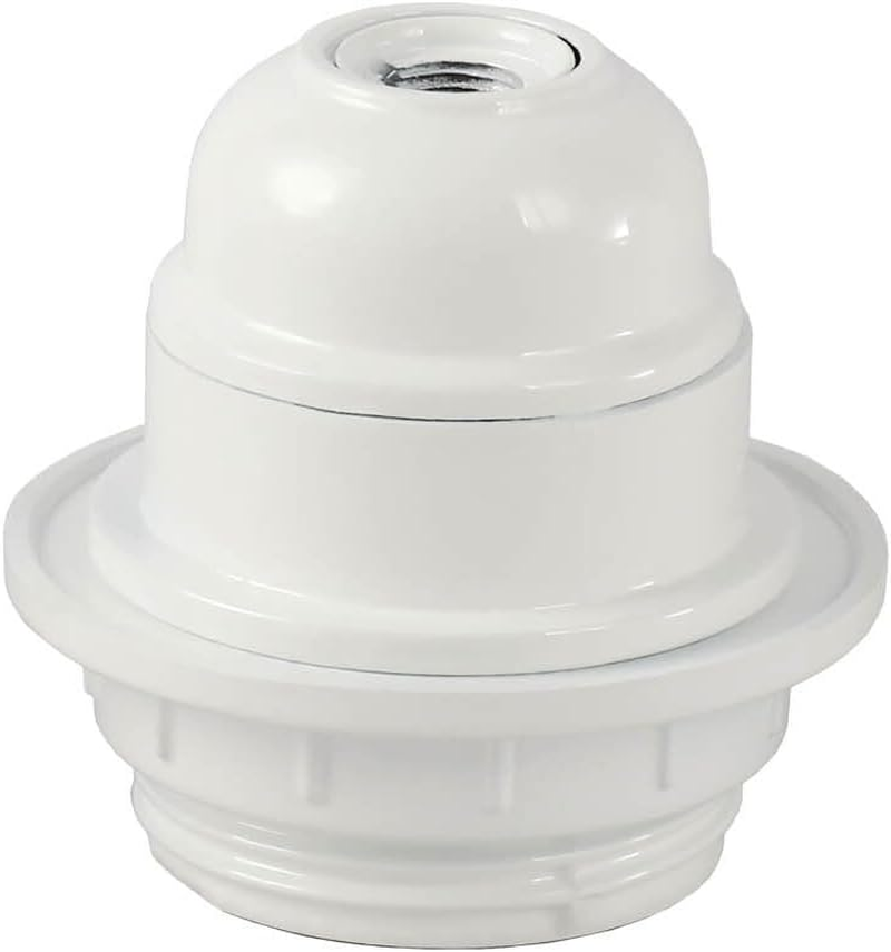 Zarivy Bakelite Semi Brass E27 White Lamp Holder Elegant Design Ideal for Indoor Decorative Lighting