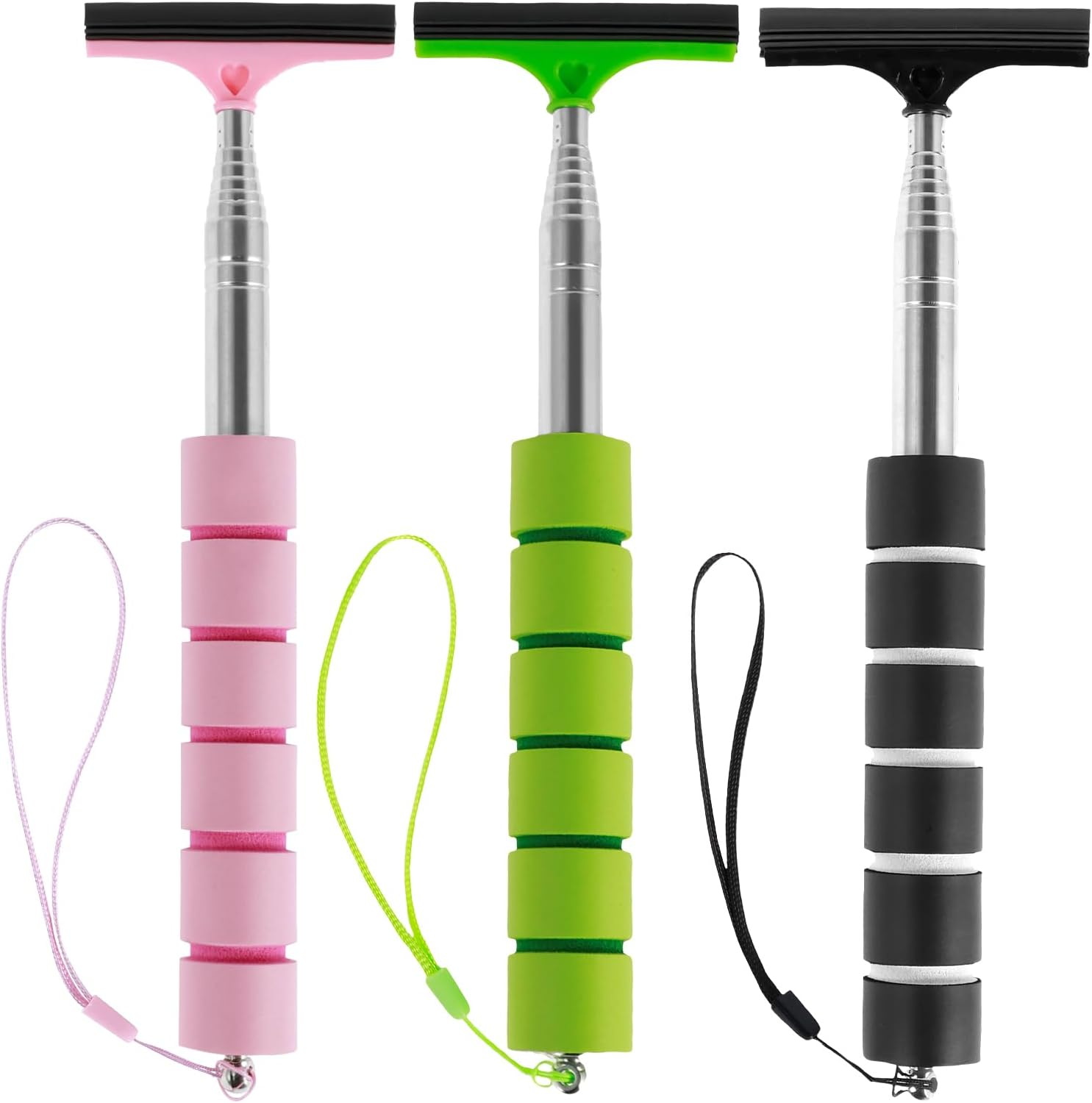 3 PCS Side Mirror Squeegee, 38.5 Inch Car Mirror Squeegee,Retractable Car Rearview Mirror Wiper,Portable Car Cleaning Tool for Rainy Foggy Weather, Car Windshield Wiper Universal Car Accessories image number 1