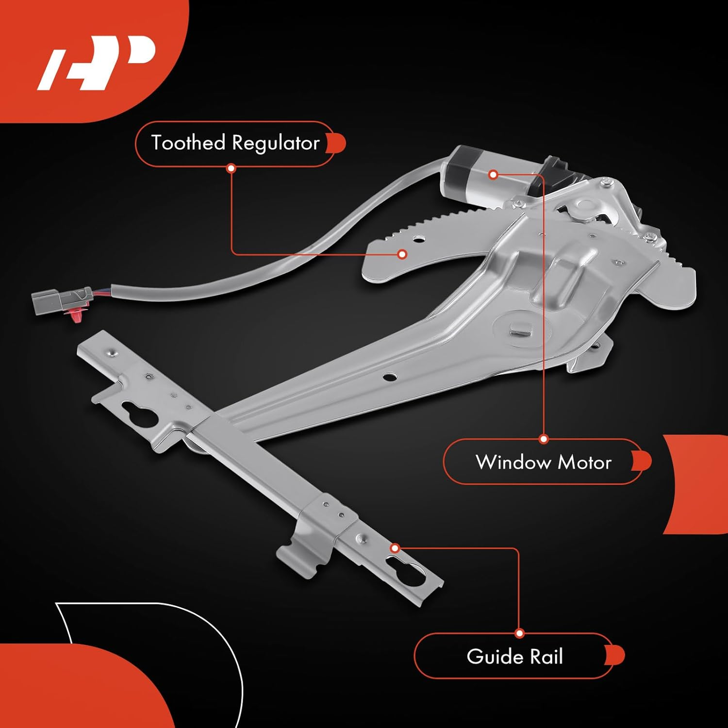 A-Premium Power Window Regulator with Motor Compatible with Honda Civic 1996-2000 Rear Driver Side image number 3