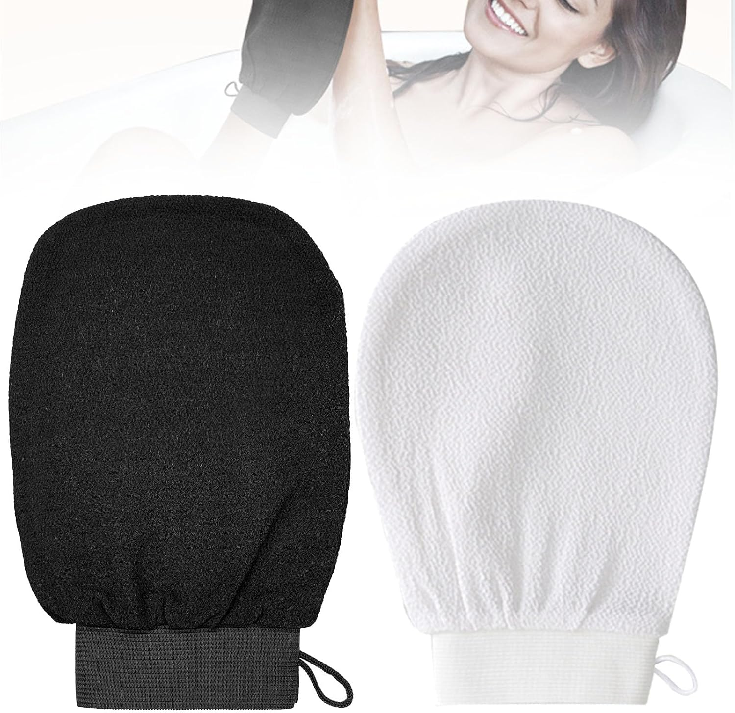 Kessa Exfoliating Glove, Arabic Exfoliating Glove, Original Kessa Exfoliating Glove, Kessa Back Scrubber, Moroccan Kessa Scrub Exfoliating Gloves for Body to Remove Dead Skin (C)