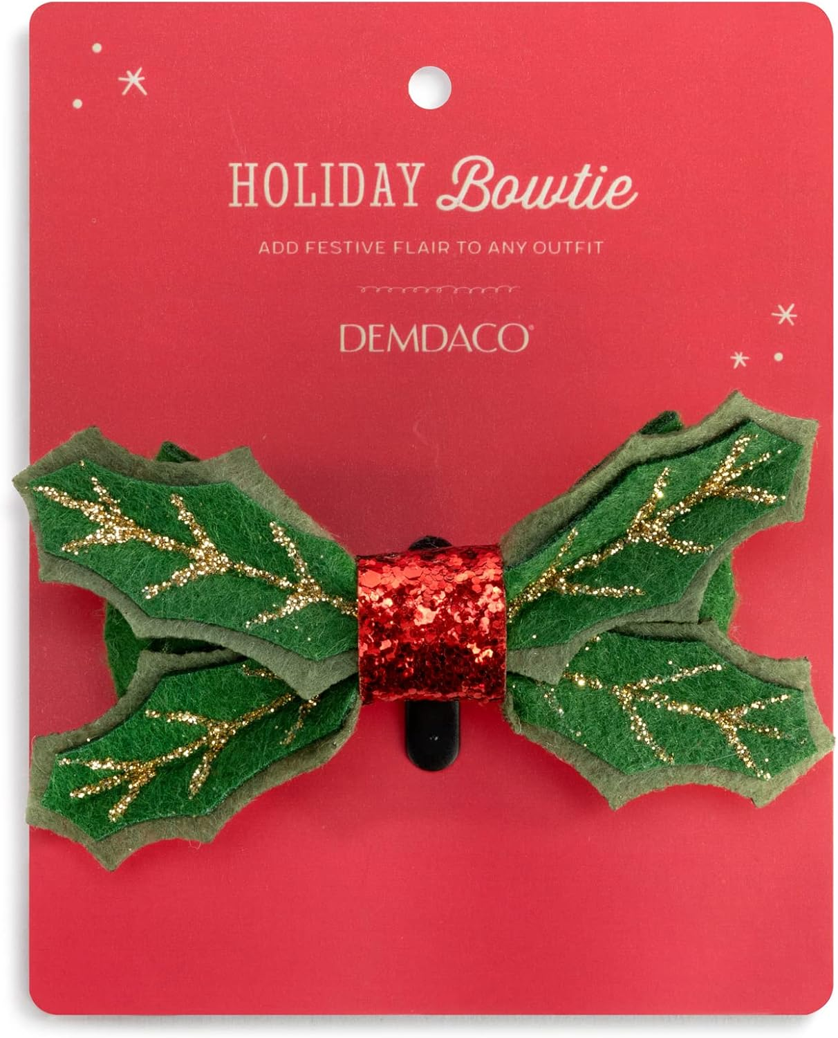 DEMDACO Green and Red Holly Berry One Size Fts Most Polyester Fashion Christmas Hair Clip Accessory image number 4