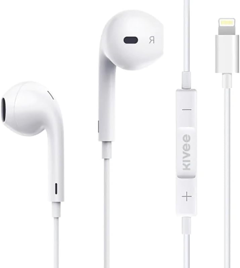 KIVEE MT30 Half in Ear Hi-Fi Stereo Earphone 1.2M White