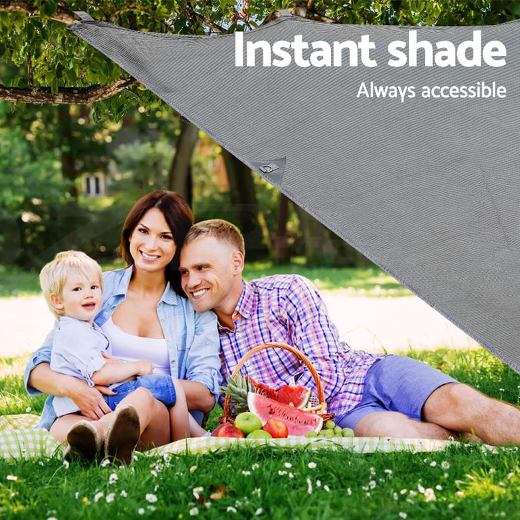 Caravan Privacy Screens Roll Out Awning Sun Shade End Wall Side Grey (Grey, 1.95 X 3.4M) image number 3