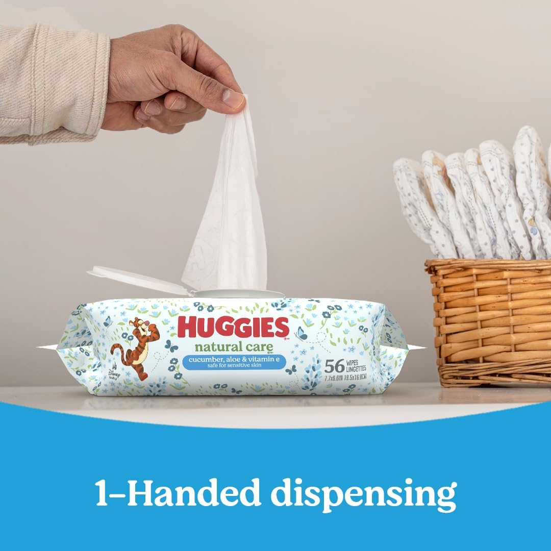 HUGGIES Refreshing Clean Scented Baby Wipes, Hypoallergenic, 10 Flip-Top Packs, 56 Ct Each (560 Total Wipes) image number 6