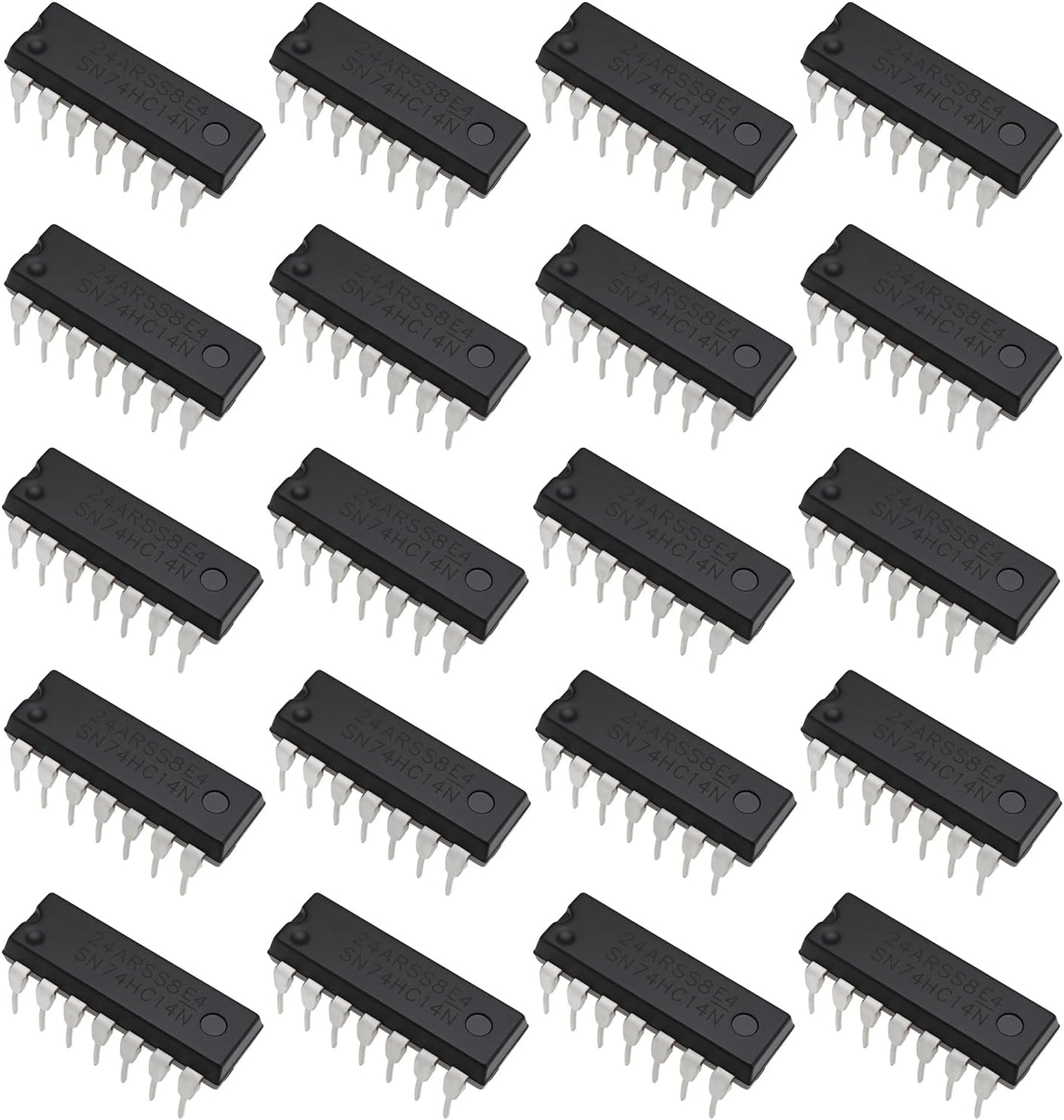 Emsea 20Pcs SN74HC14N 6-Channel Schmitt Trigger Inverter IC Chip DIP14 for Breadboard image number 4