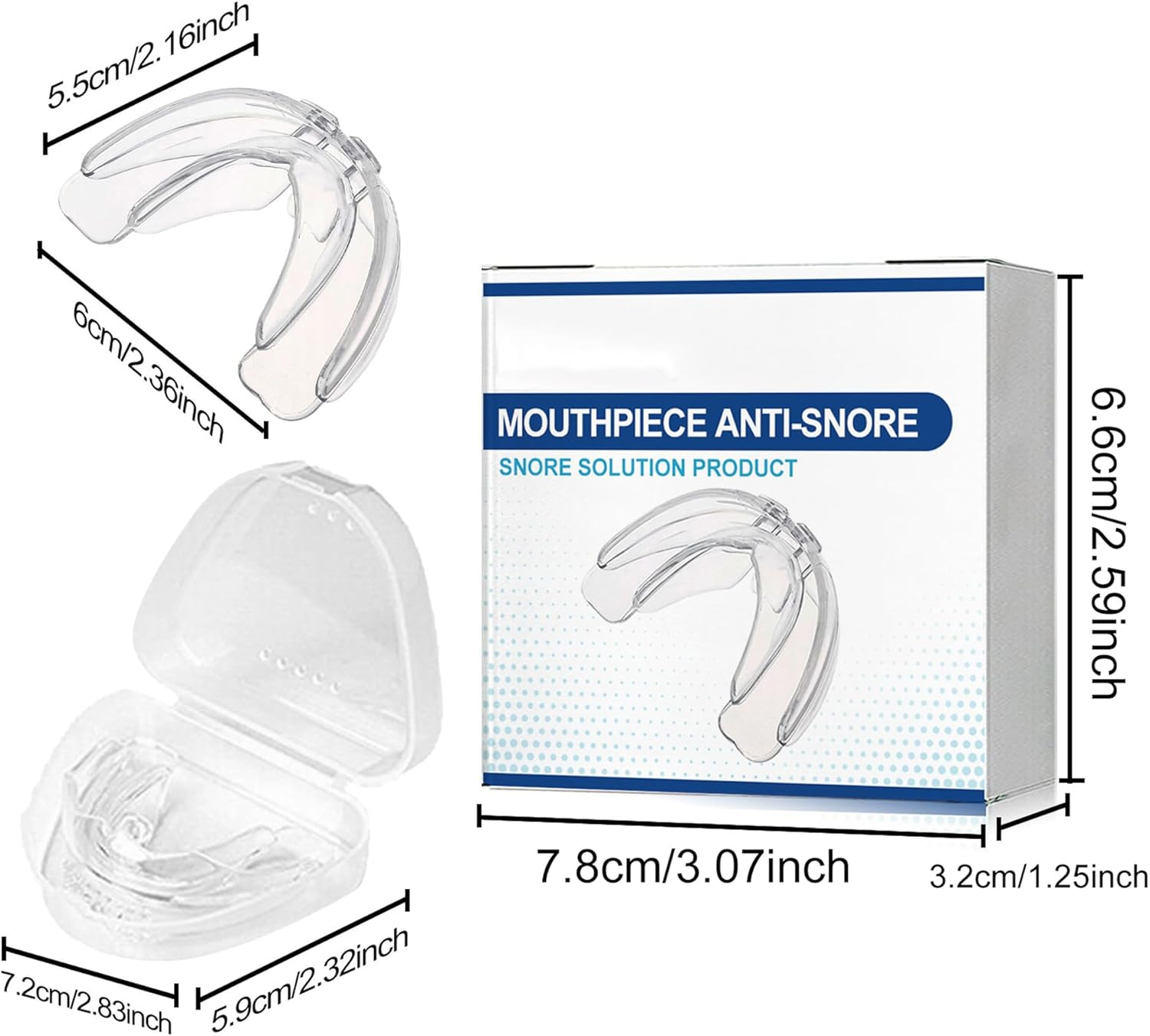 Mouth Guard for Teeth Grinding with anti Bruxism Sleeping Aid Mouth Guard for Men/Women a Better Night'S Sleep Bring Braces Box