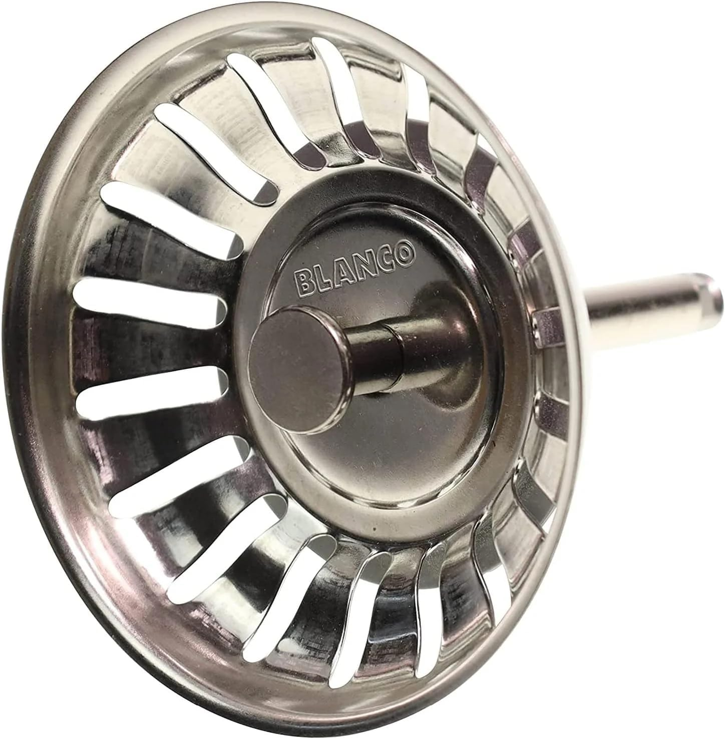 BLANCO 119146 Strainer Basket 7.9 Cm | 3.5 Inches | with Spigot for Eccentric Operation | 18 Drain Slots | Original Replacement Part | Stainless Steel image number 4