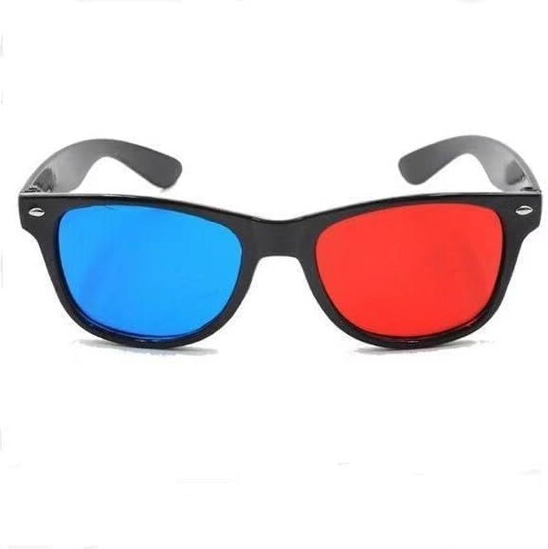 Red and Blue 3D Glasses Universal TV Movie Dimensional Video Frame 3D Glasses DVD Game Glass 3D Style Glasses for 3D Movies Games, 3D Viewing Glasses,Light Simple Design 3D Glasses Accessories image number 2