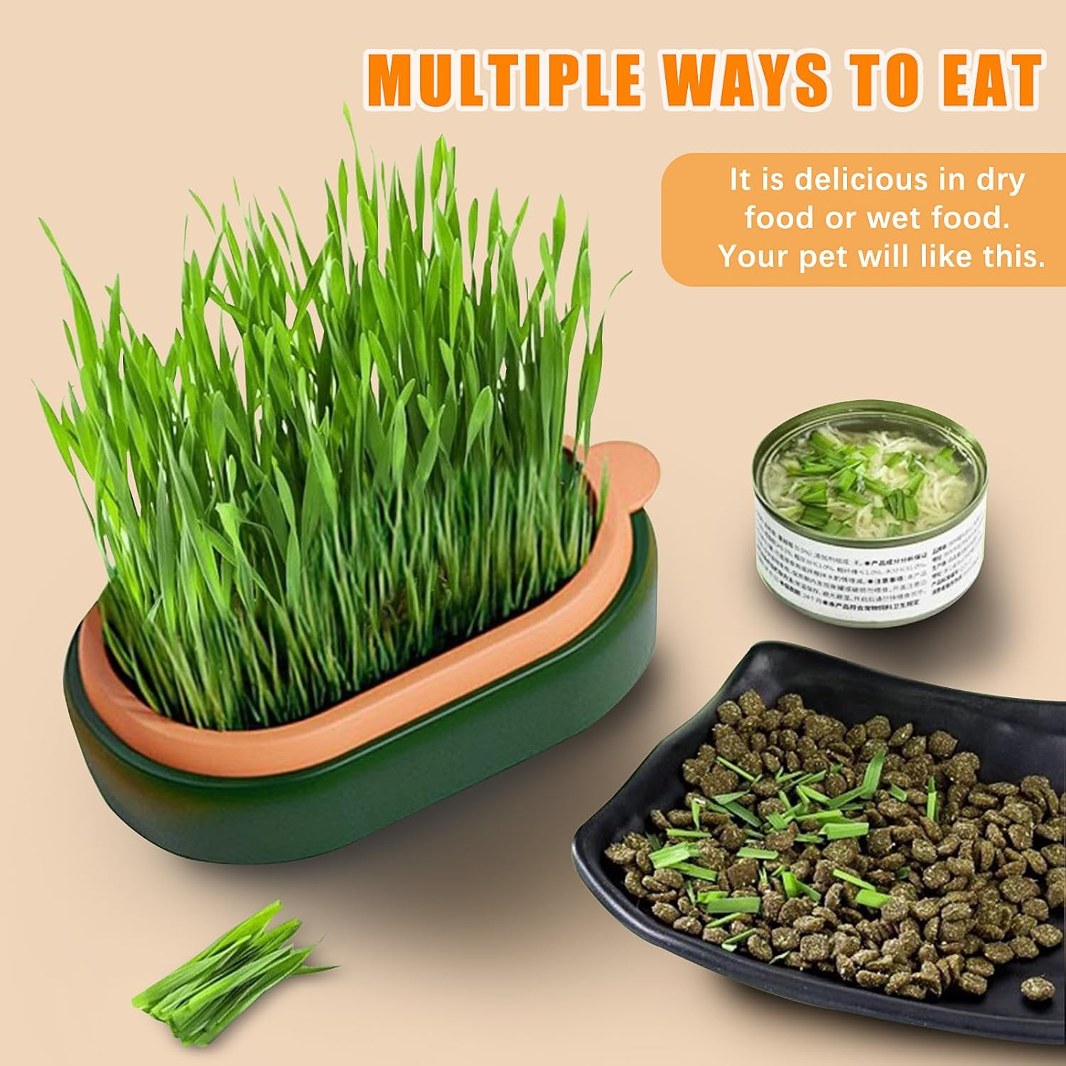 2 Pieces Plastic Catnip Box, Cat Grass Box Tray for Cats, Hydroponic Catnip Planting Box with 6 Seed Bags image number 5