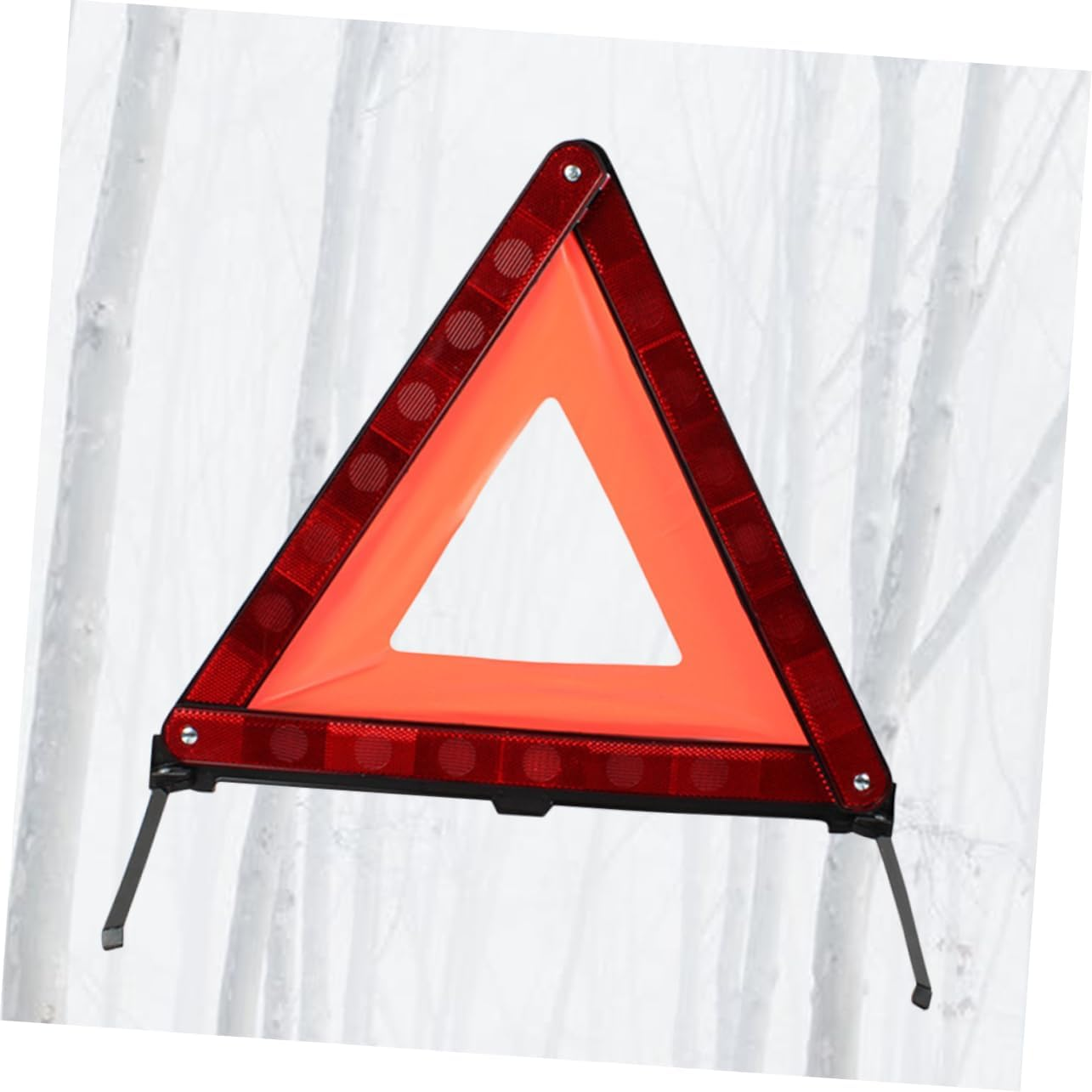 Reflective Triangle Warning Sign for Road Safety Emergency Roadside Warning Triangle Kit Portable Red Safety Sign for Vehicles for Car Breakdowns and Accidents image number 4