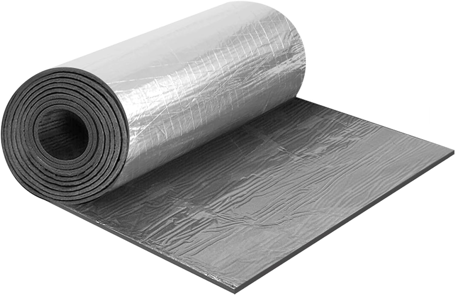 VOLKWELL 5Mx0.5M Sound Deadener Car Roll Foam, 50% Thicker Heat Shield Noise Foil Insulation Mat, Easy to Cut Self-Adhesive Noise Proofing, Deadener Pad Exhaust Muffler Hood Waterproof(26.91 Sqft) image number 1