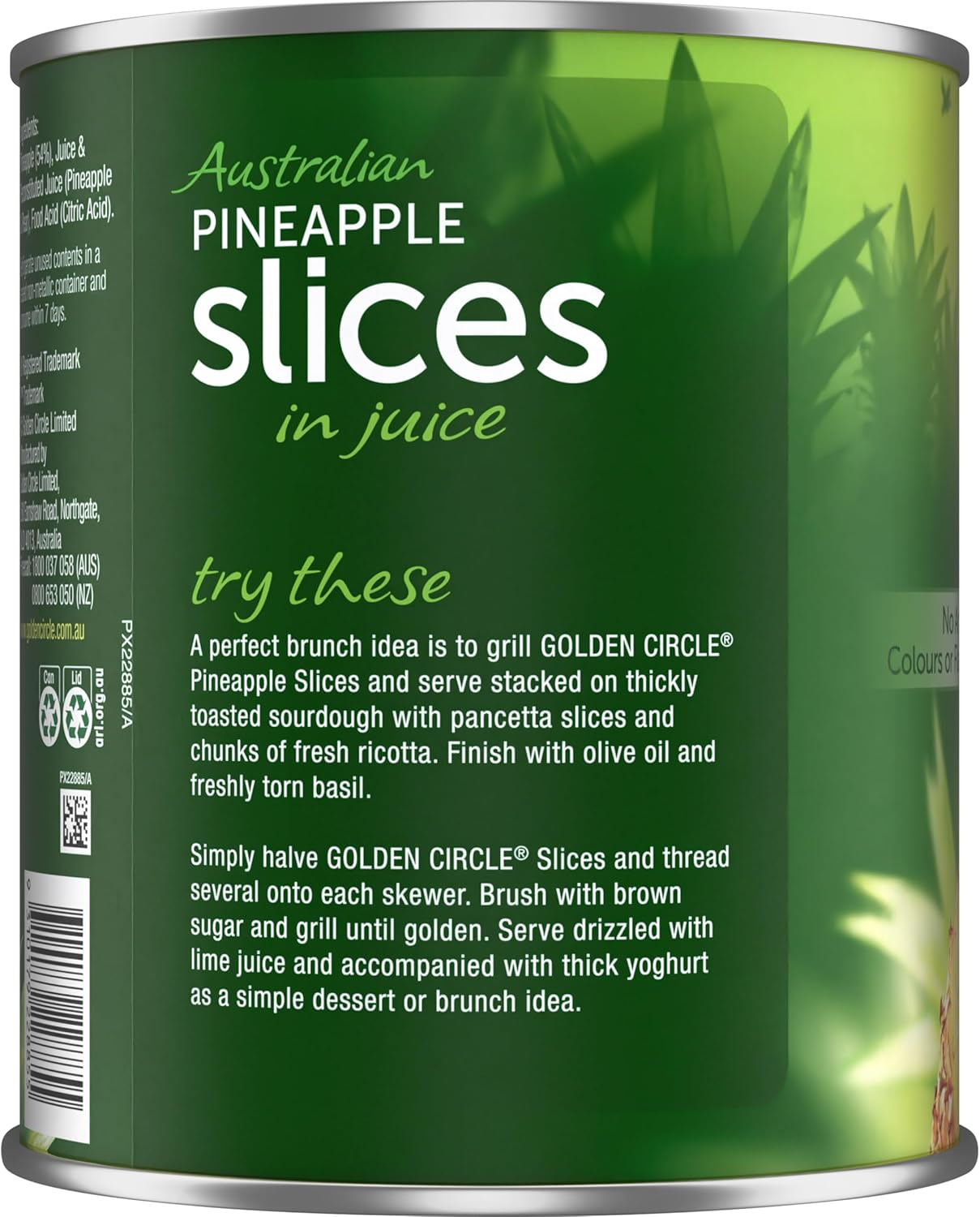 Golden Circle Pineapple in Natural Juices Sliced 3Kg