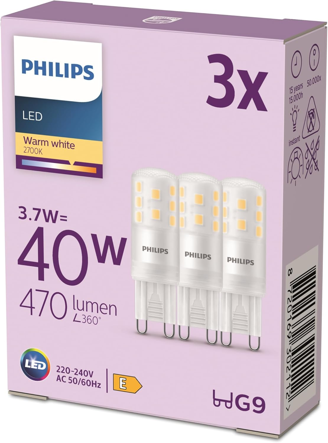 LED 40 W G9 WW ND 3CT/6 EC image number 1