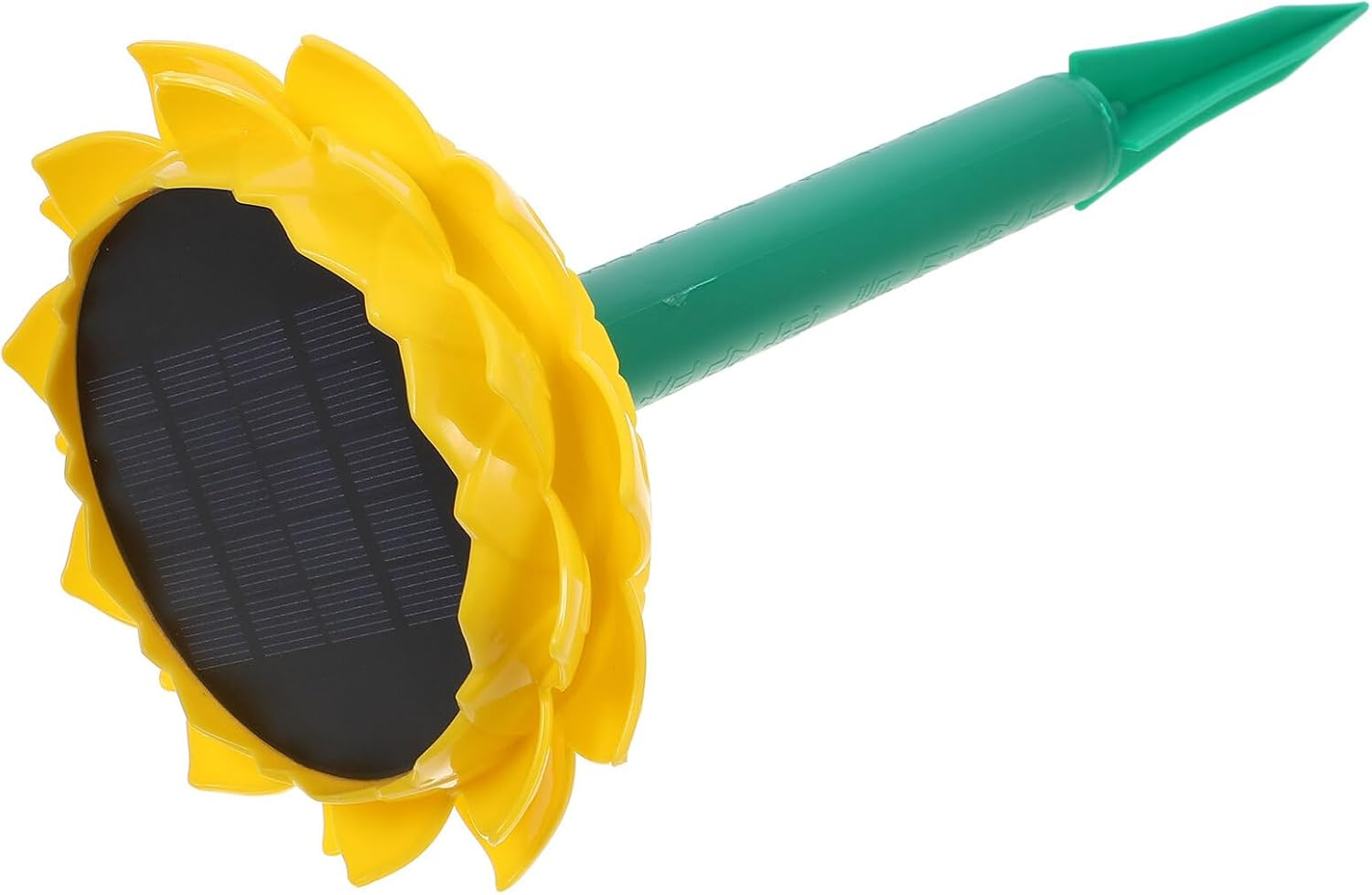 FONDOTIN Solar Lotus Speaker Outdoor Buddhist Music Player Waterproof Solar Powered Speaker for Garden and Patio Decor Yellow image number 3