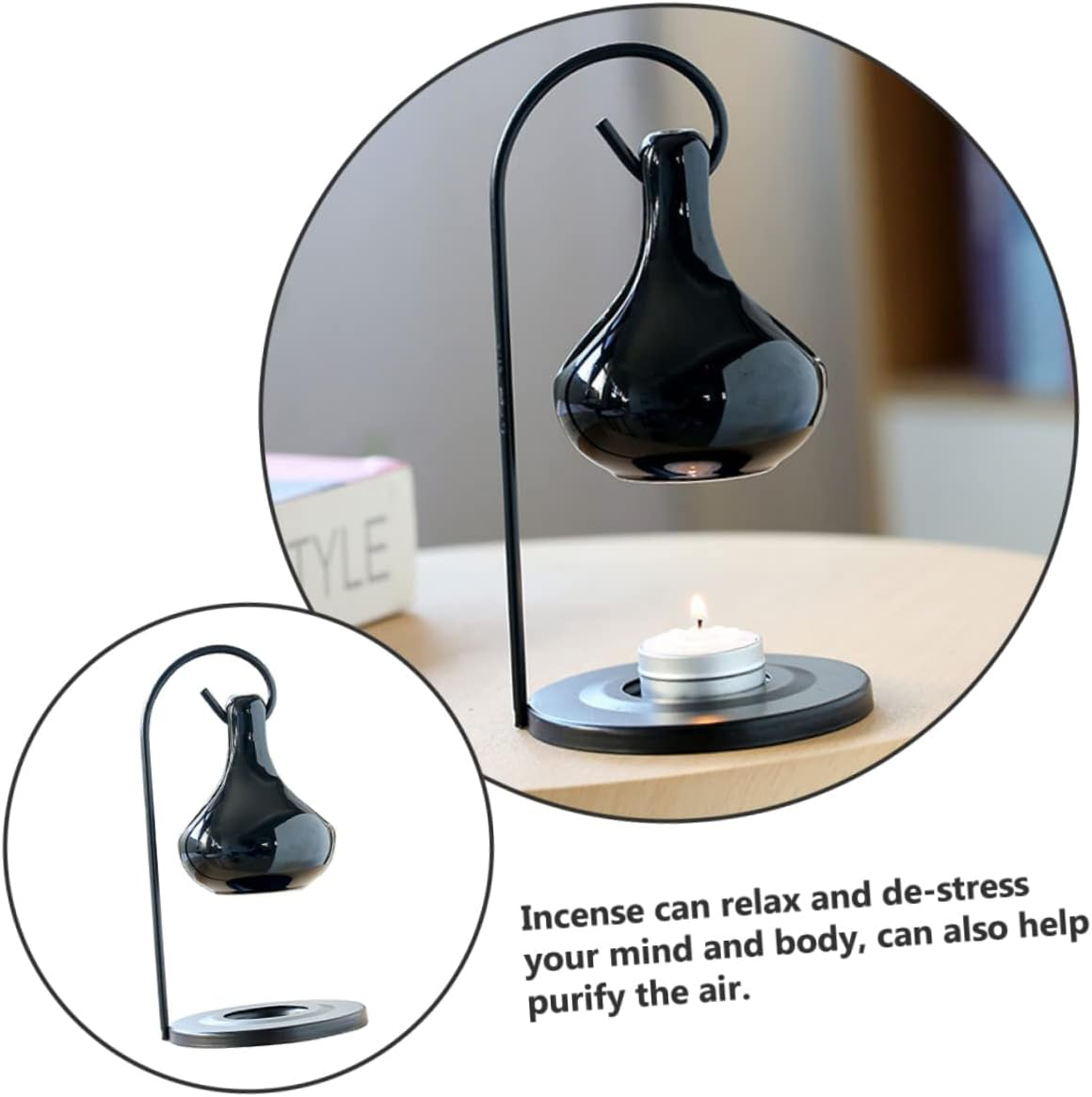 STOBAZA Vintage Aroma Diffuser Stove Incense Burner Adornment Desktop Incense Holder for Home image number 3