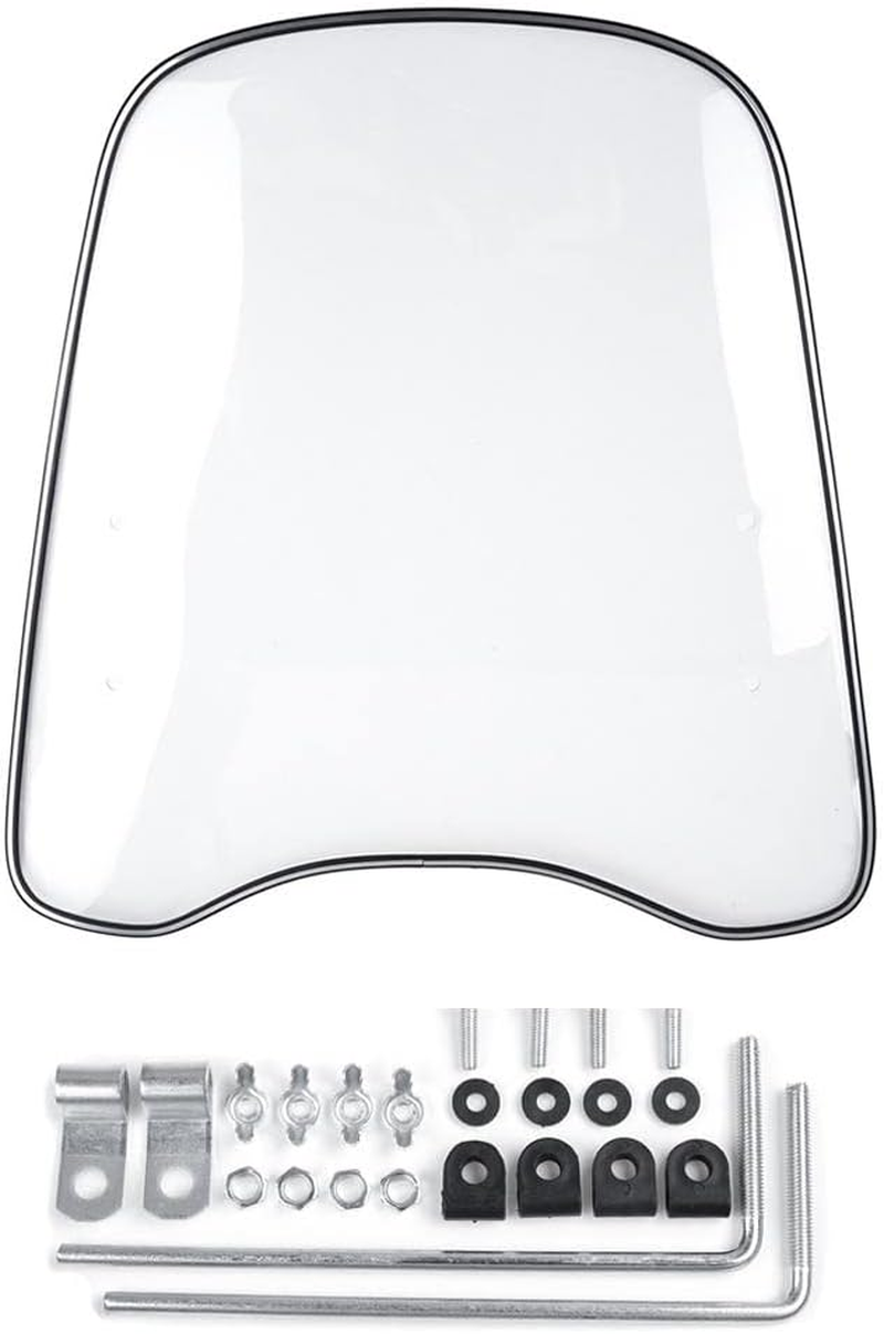Windproof Clear Front PC Windshield for Motorcycle Scooter image number 2