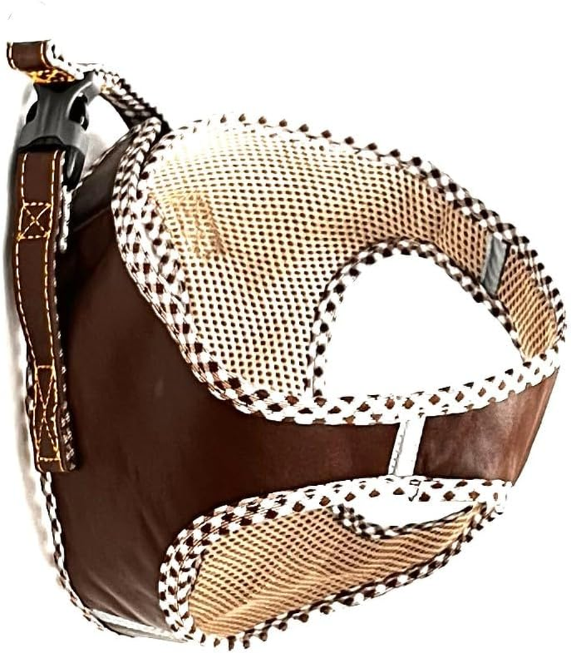 ONS Cotton Leather Soft Harness SS Brown for Cats and Extra Small Dogs