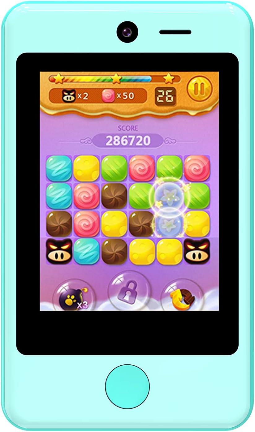 PTHTECHUS Kids Smartphone with Music Game, 3.8 Inch Large Touchscreen Mini Pad Toy with MP3 Dual Cameras 16 Game Calculator Pedometer Flashlight Small Phone Present for 4-12 Girls Boys Gifts image number 6