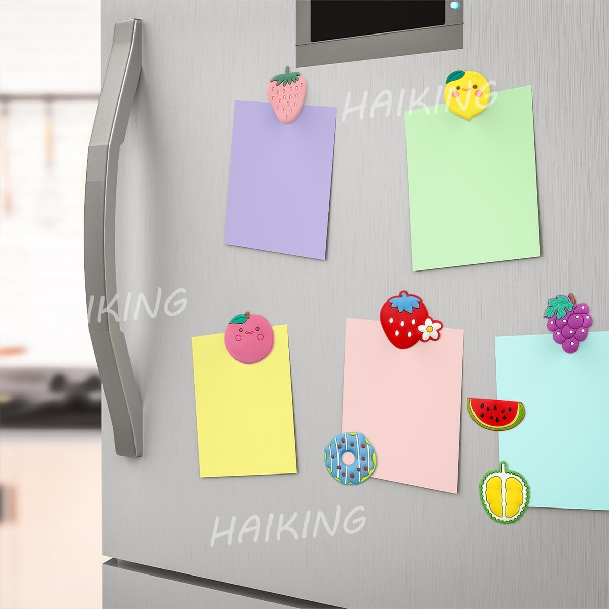 HAIKING Decorative Refrigerator Magnets, 9 PCS Cute Fruit Magnets for Office, Office, Classroom Decorations (Mixed Styles) image number 4