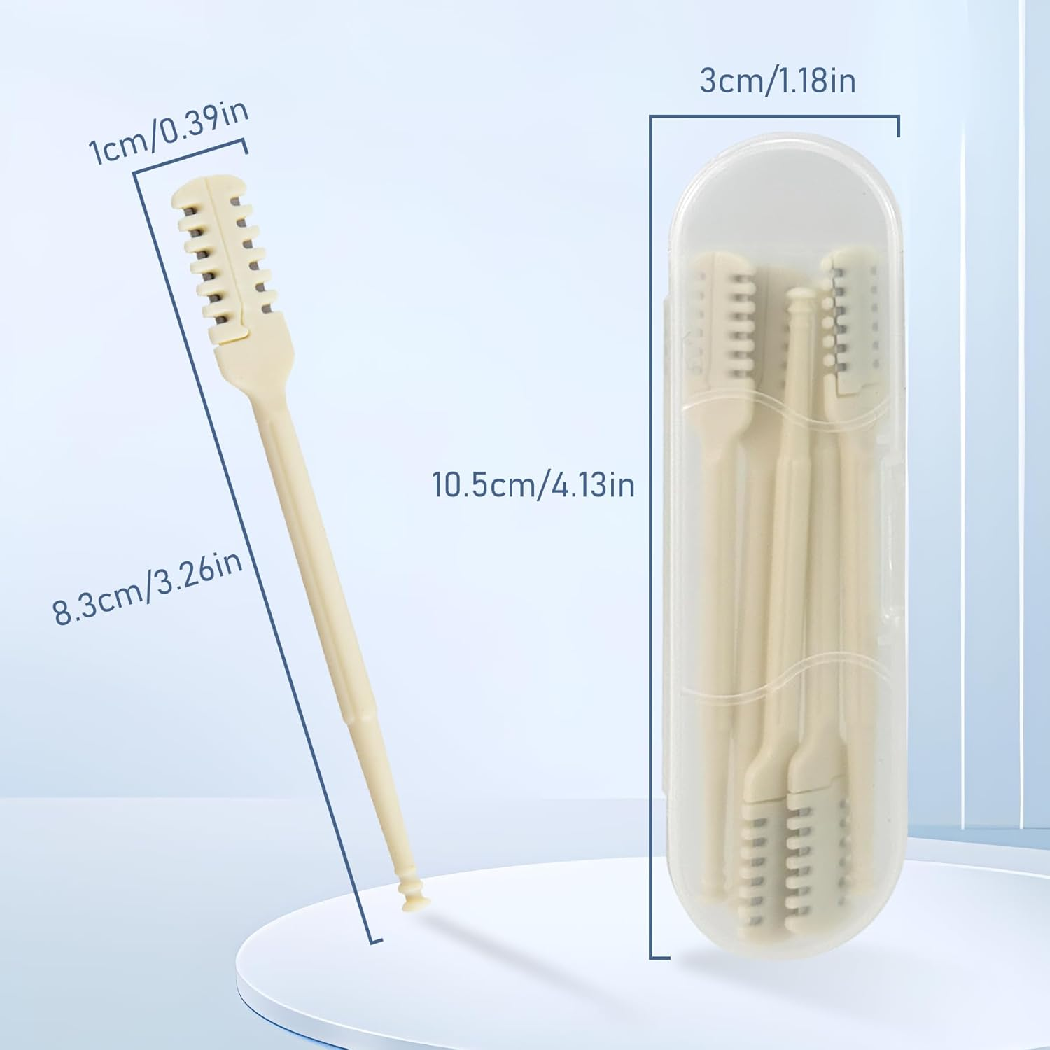 EKIND 5 Pcs Double-Sided Nose Hair Trimmer, 2-In-1 Manual Nose Hair Cutter with Ear Picker, Nostril Hair Remover Tool,Portable and Convenient, Washable, Head Nose Hair Cutter, Tail Ear Picker image number 3