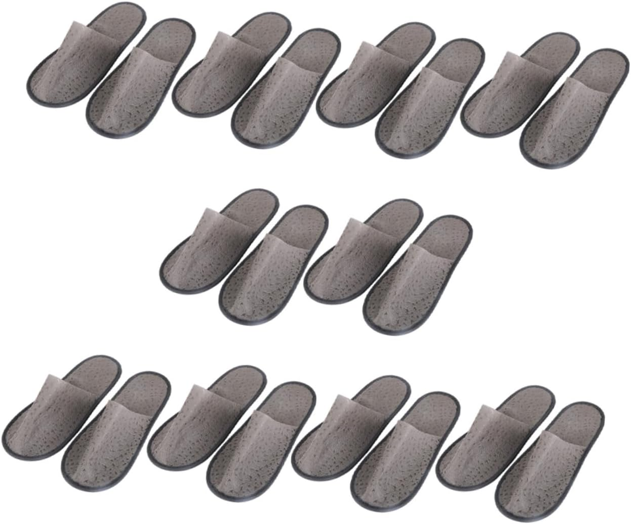 ARTSEWPLY 10 Pairs Disposable Non-Slip Closed Toe Slippers for Men Women Lightweight Breathable Hotel Spa Bedroom Slippers with Textured Sole Portable Travel Guest Footwear image number 6