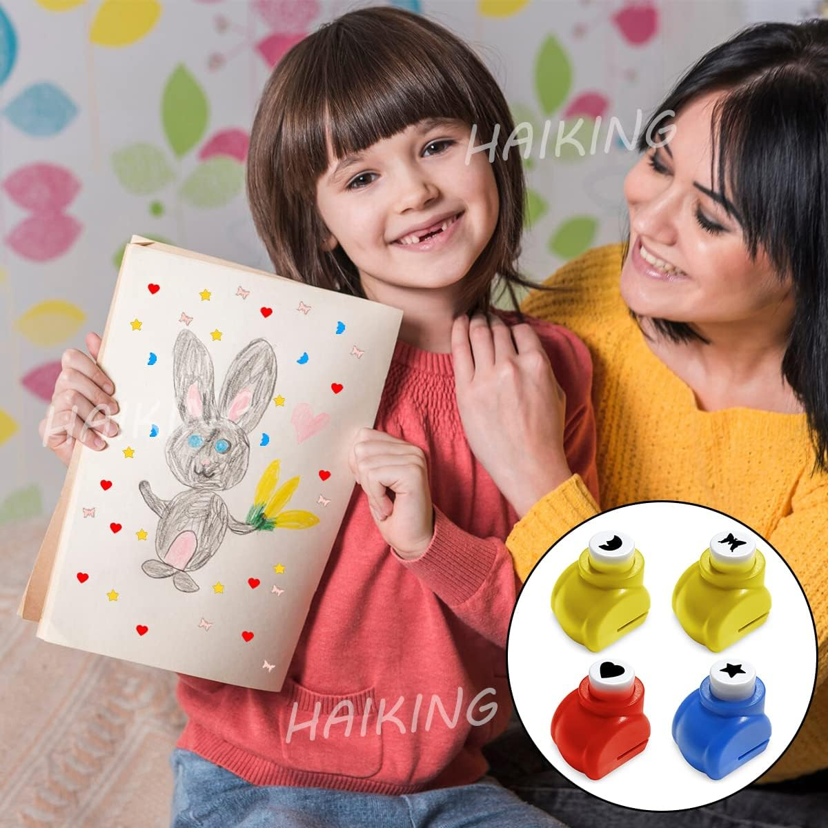 Paper Punches, 4 Pcs Craft Printing Shaper Puncher for DIY Projects, Paper Crafts, Scrapbooking, Card Making (4 Patterns) image number 2