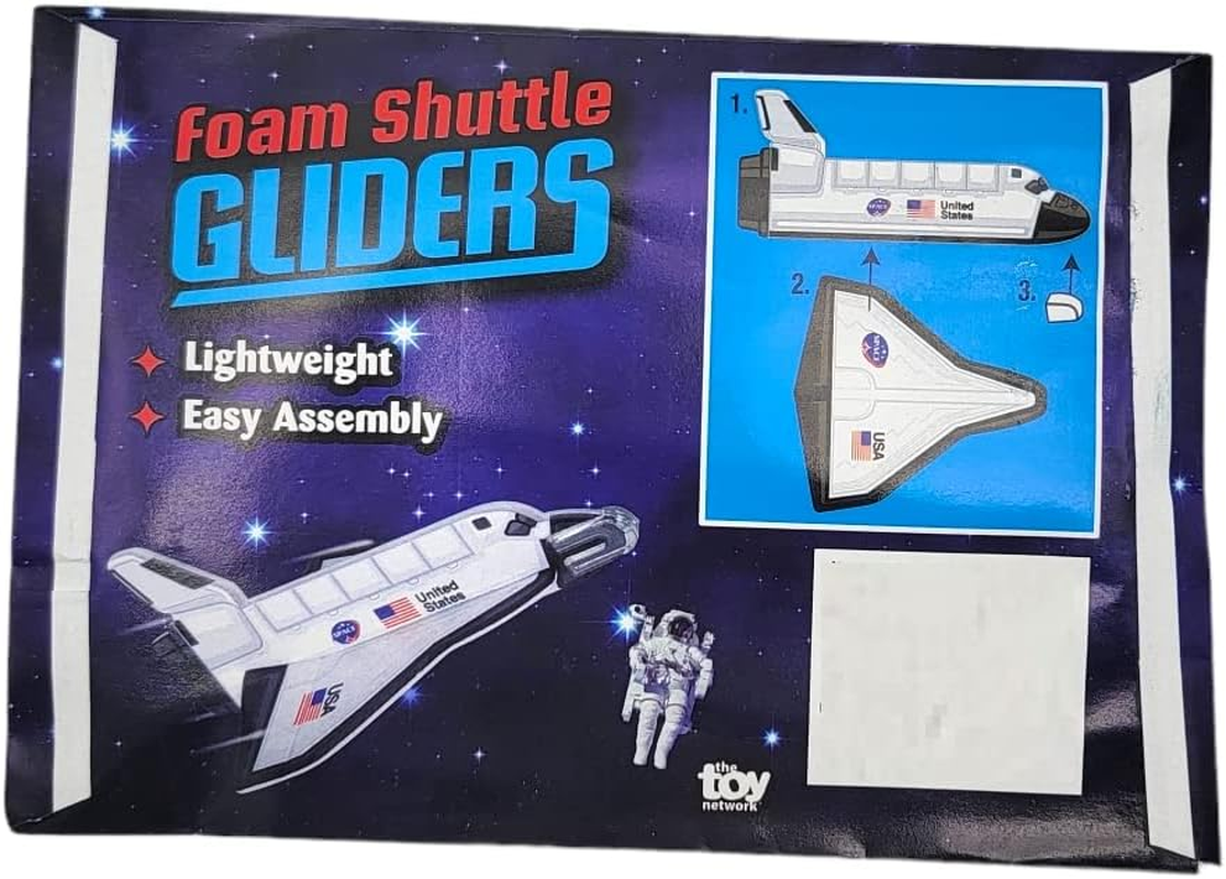 Zugar Land Space Shuttle Foam Gliders (5") Outer Space Cosmos Flying Toys. Plane Fun Jet (48 Gliders) image number 6