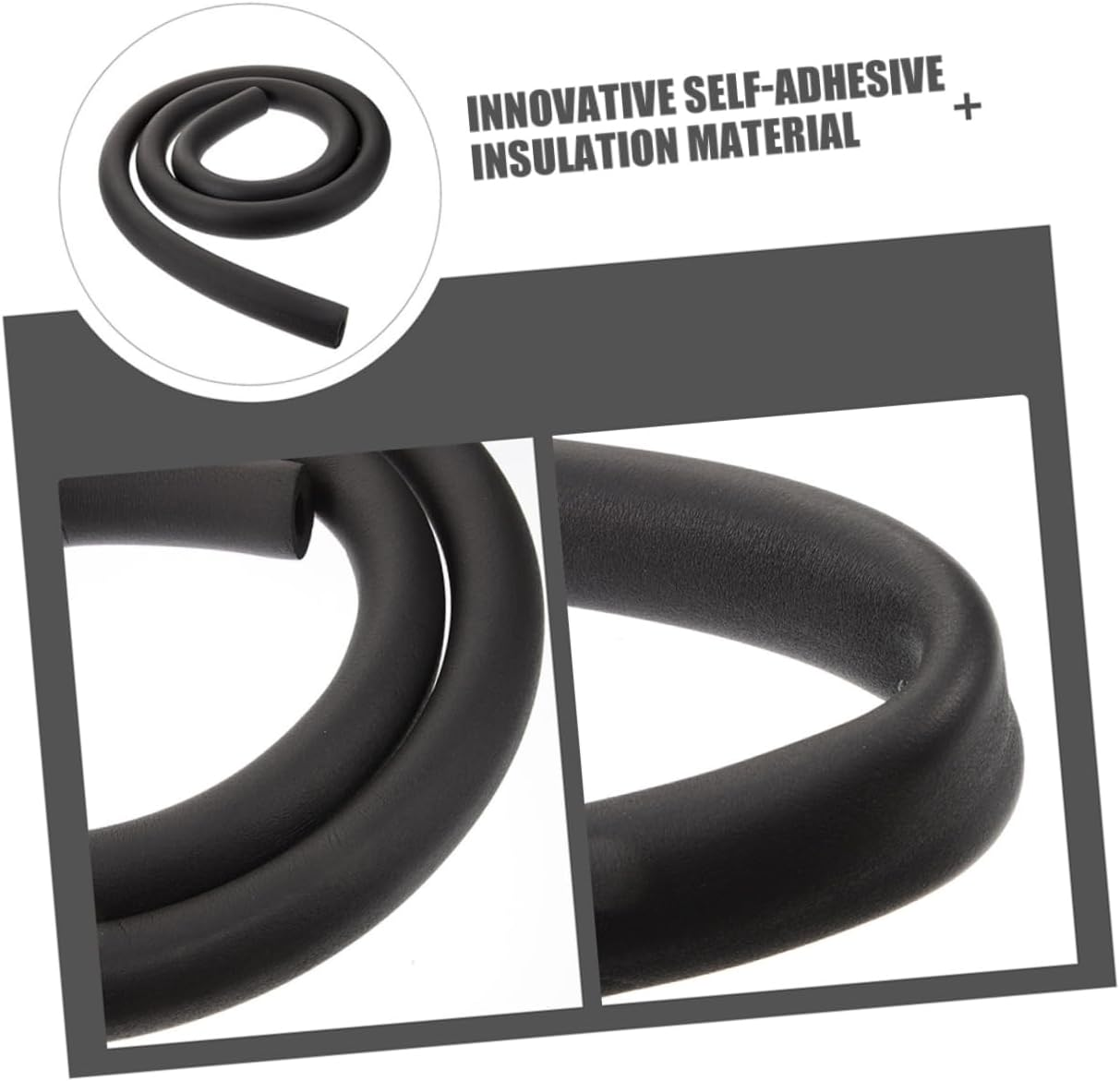 HOMSFOU Insulating Pipe Self-Adhesive Heat Preservation Tubing for Air Conditioning Pipes Extra-Thick Insulation Material Prevents Freezing Inner image number 1
