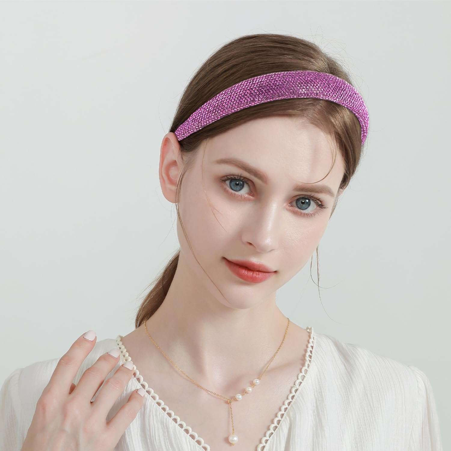 2 Pieces Rhinestone Headband, Shiny Hair Accessories, Elee Hair Accessories, Hairstyle Decorations, Headpiece of Women. image number 1