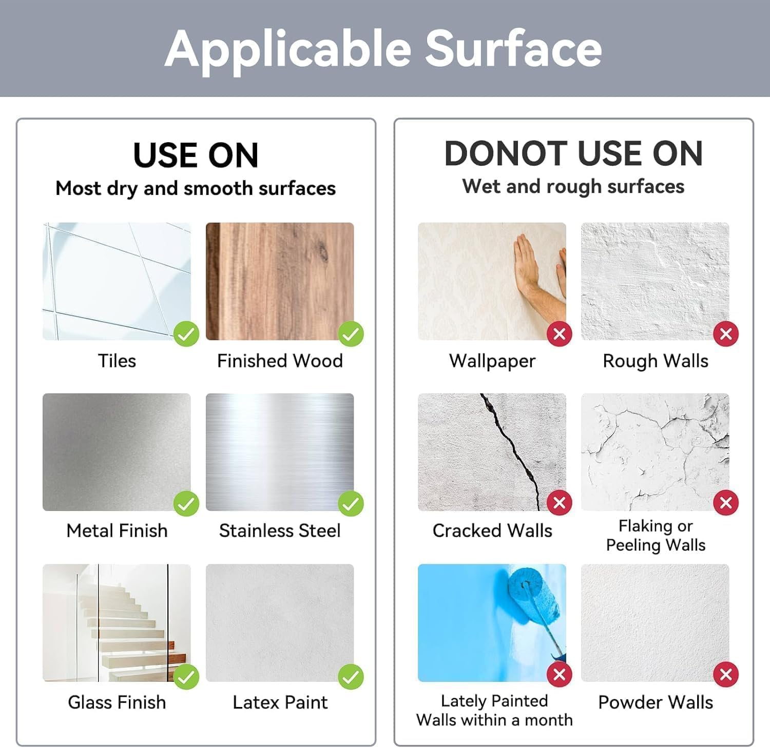 Picture Hanging Strips, Large Adhesive Hook & Loop Wall Stickers for Picture Hanging,Heavy Duty Wall Hanging Strip No Tool without Nail,Removable Damage Free Frame Hanging Strip for Home Decor (12) image number 5