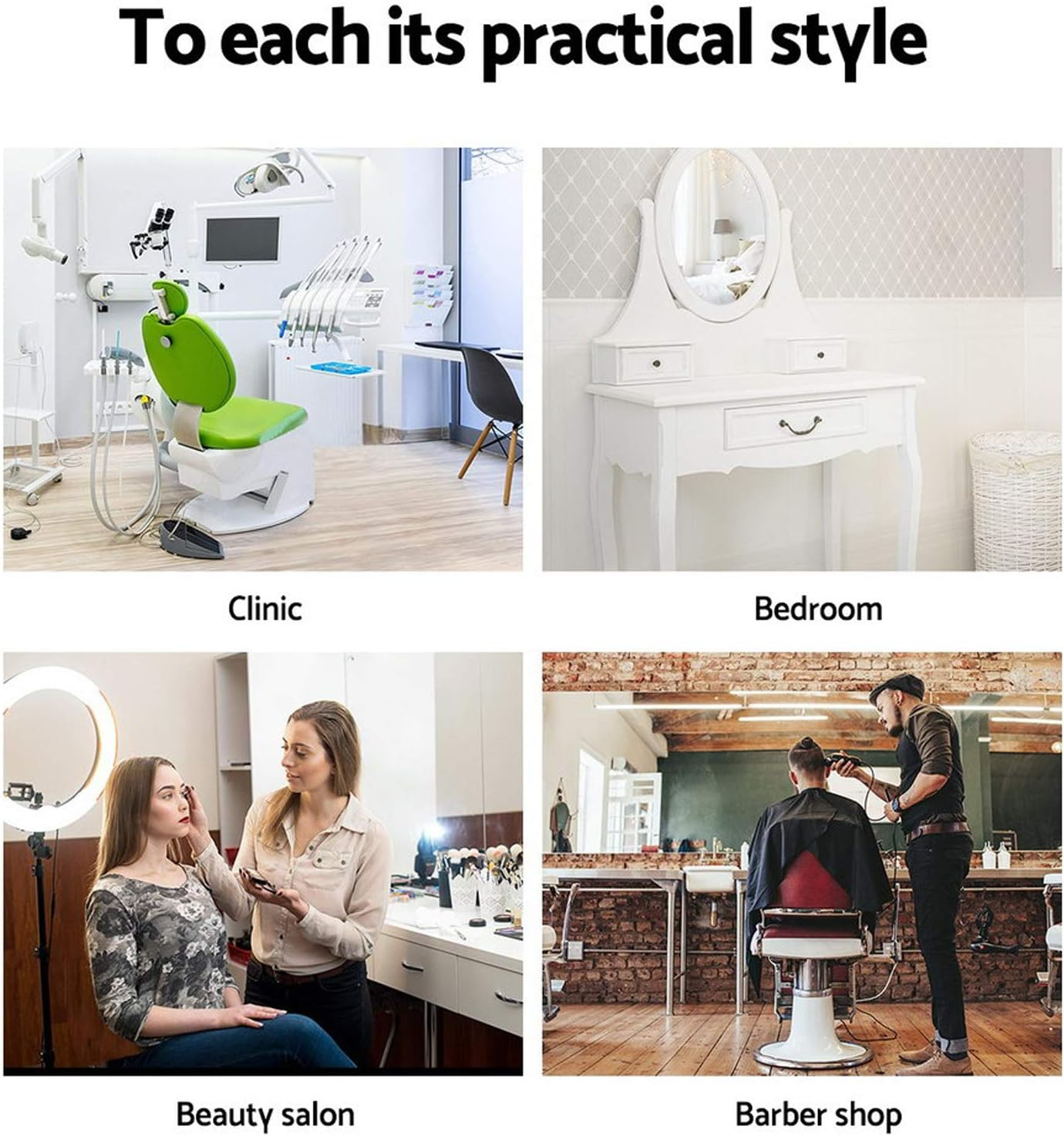 Artiss round PU Salon Stool, Bar Stools Swivel Lounge Drafting Chair Piano Guitar Seat Barber Chairs Outdoor Spa Indoor Home Office Kitchen Furniture, Adjustable Height Hydraulic Lift Black image number 1