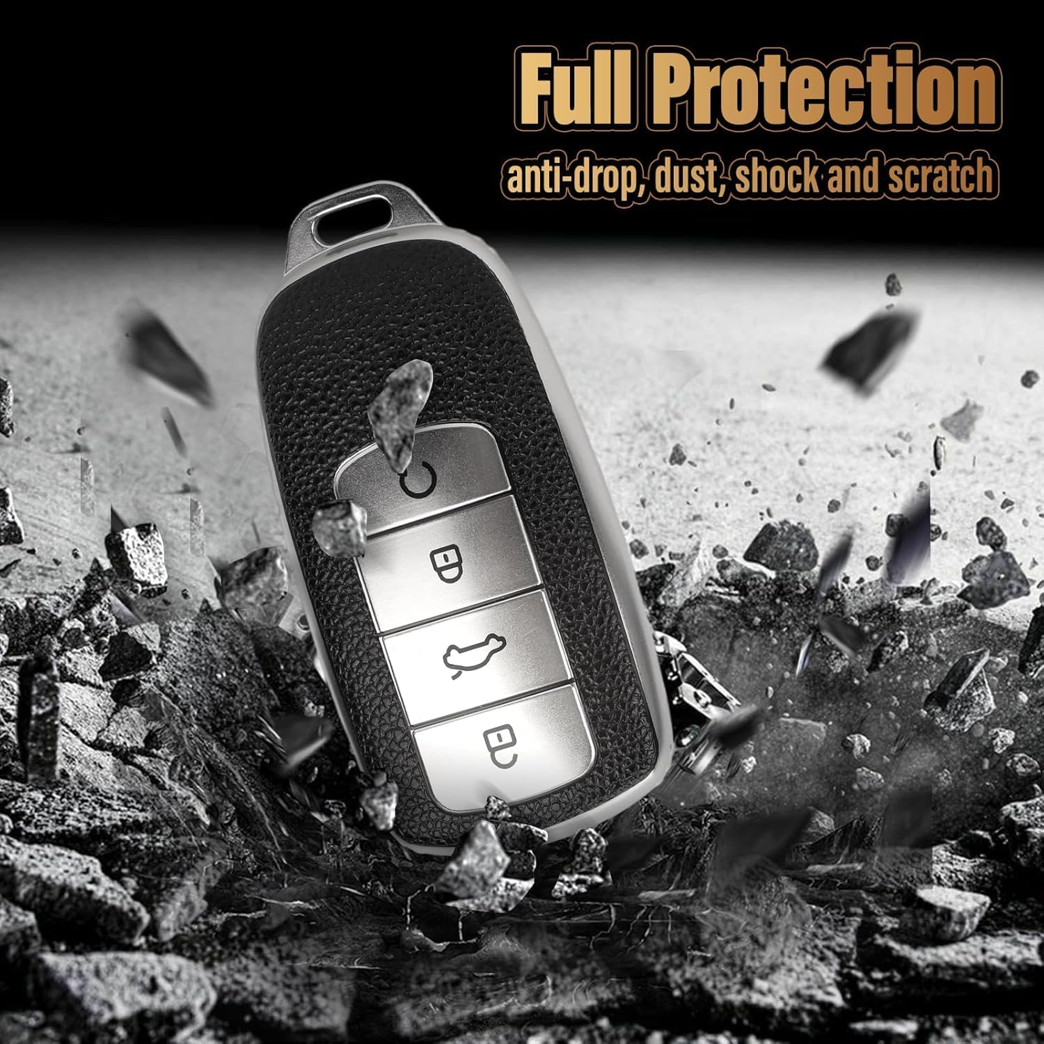 2 Pcs Car Smart Key Fob Case TPU Car Key Protection Cover Compatible with Chery Omoda 5 Compatible with Tiggo 8 Pro (Green) image number 4