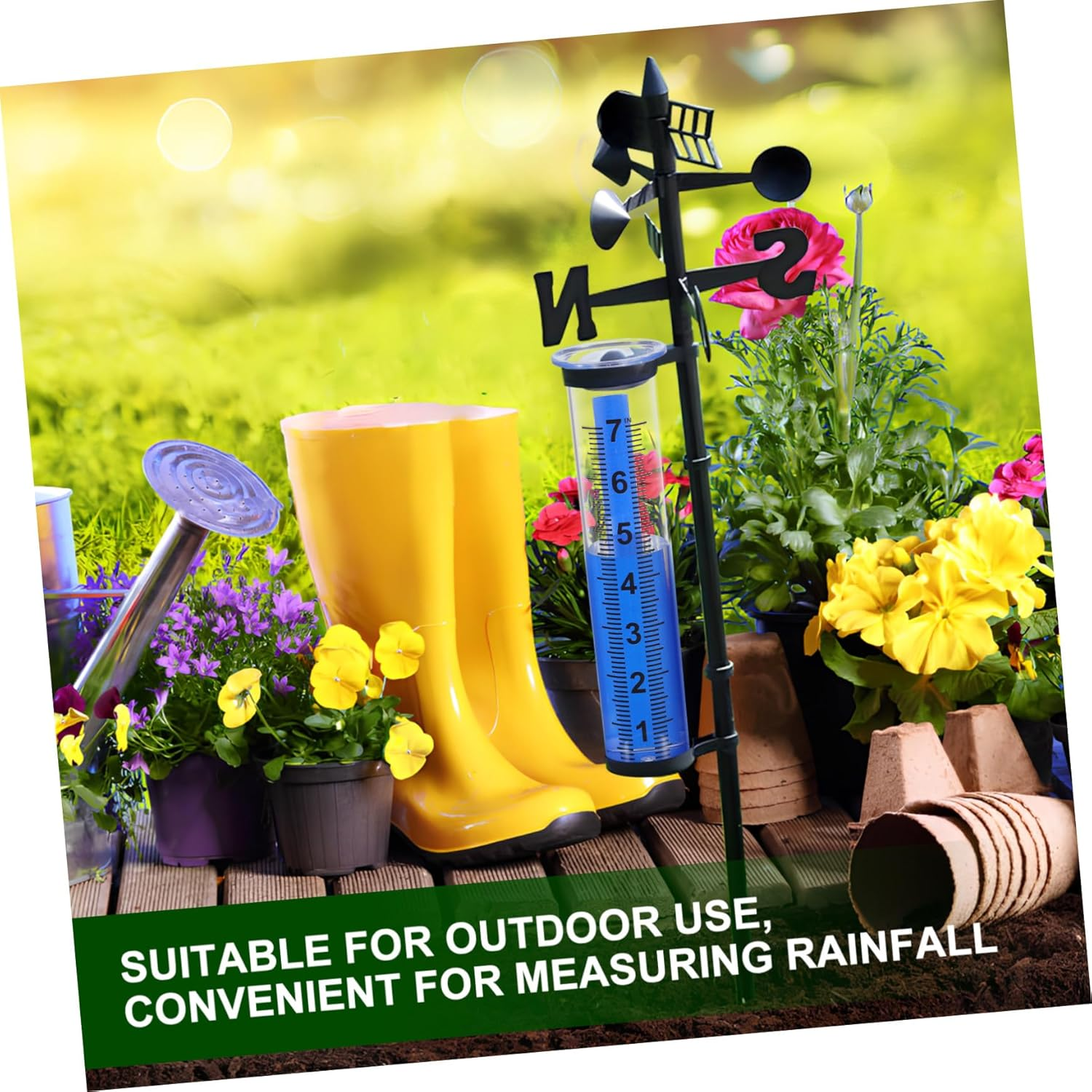 CLISPEED 2 Pcs Precision Plastic Rain Gauge Replacement Tubes with Clear Markings for Accurate Outdoor Rainfall Measurement in Gardens Lawns and Decks image number 5