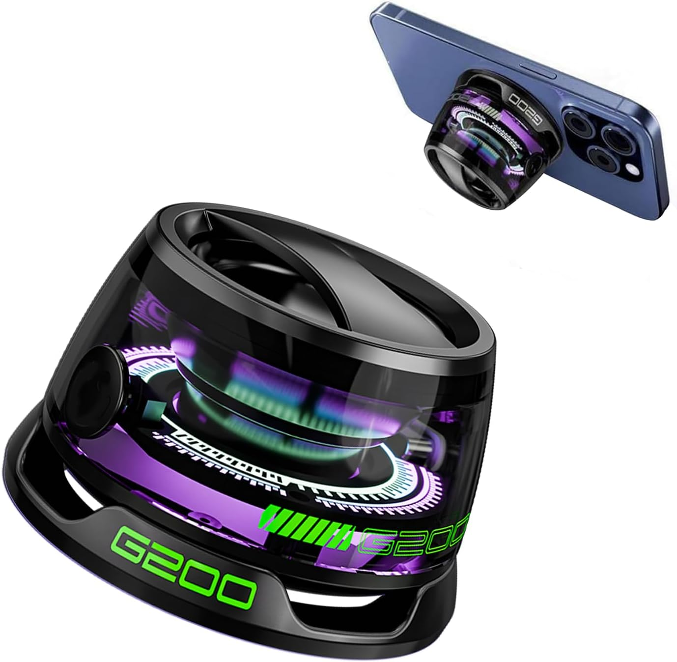 Multifunctional Magnetic Bluetooth Speaker Portable Wireless Speaker with Dynamic Multi-Color RGB Lights, Waterproof Design and Strong Magnetic Base for Outdoor Travel, Camping, and Home Use