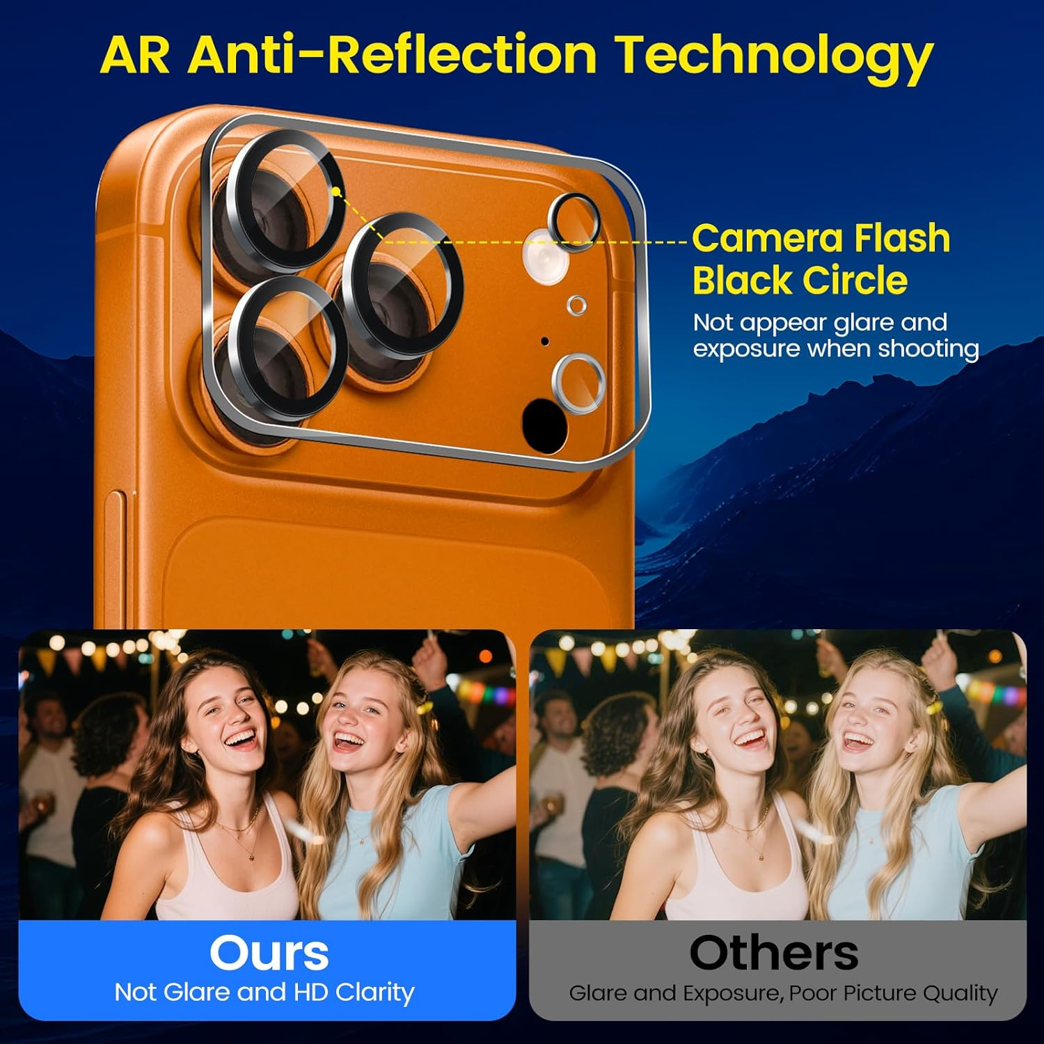 TQLGY 3 Pack Camera Lens Protector for Iphone 17 Pro Max 6.9", 9H Tempered Glass, HD Clear, Anti-Scratch, Strong Adhesion, Case Friendly, Easy Installation image number 1